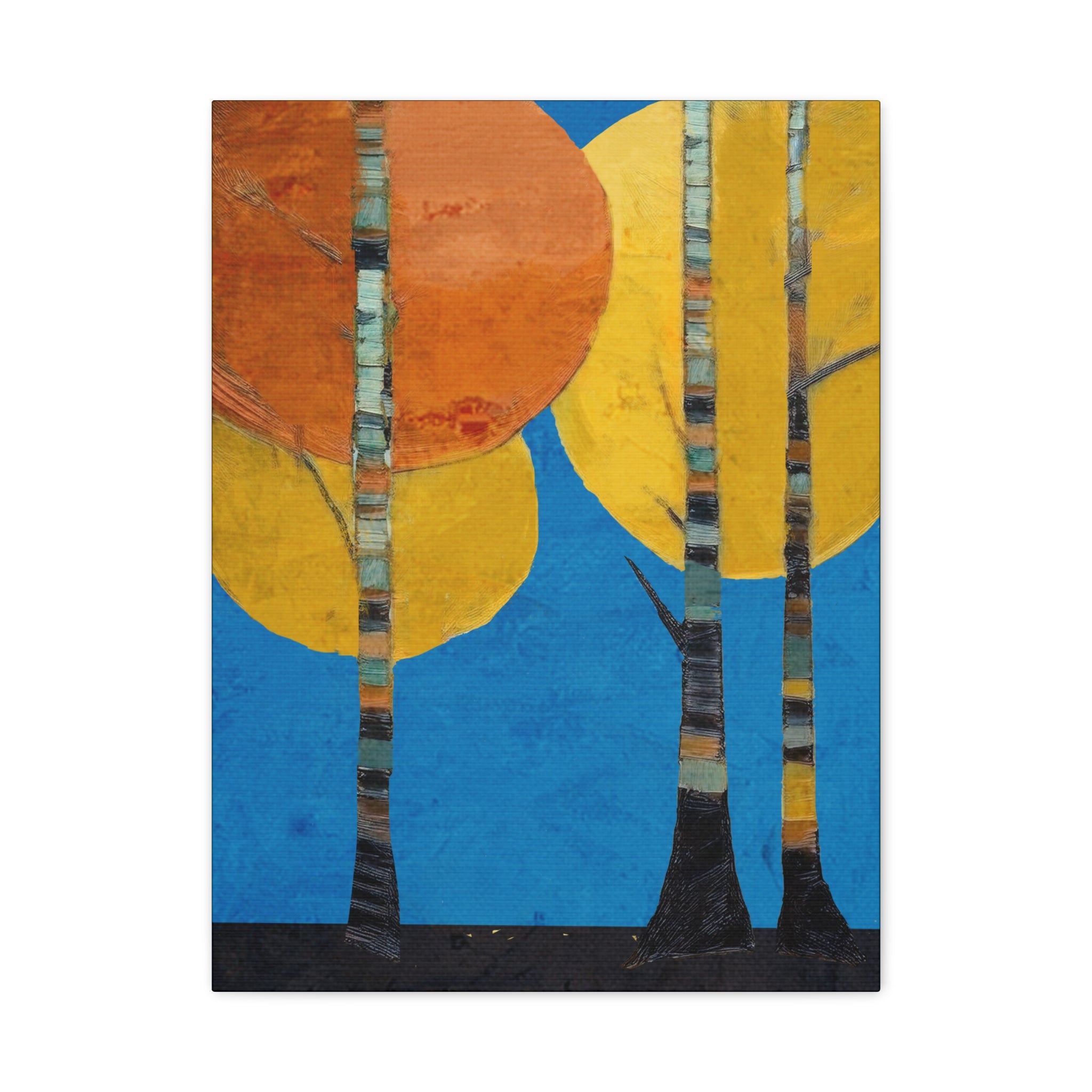 Midwest Mod Memories of Aspen Trees Art Print - Matte Canvas, Stretched, 1.25"