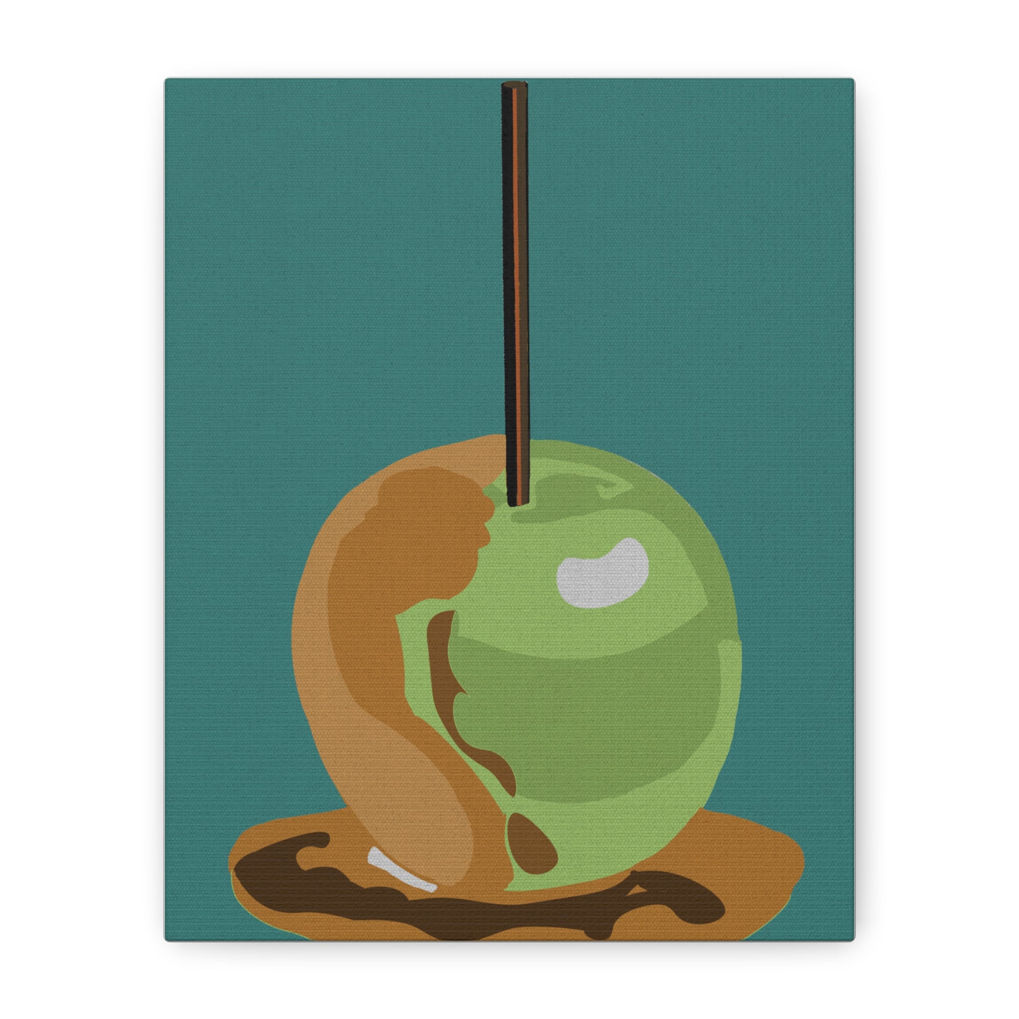 Comfort Food Pop Art Print - Candy Caramel Apple - Matte Canvas, Stretched, 1.25"