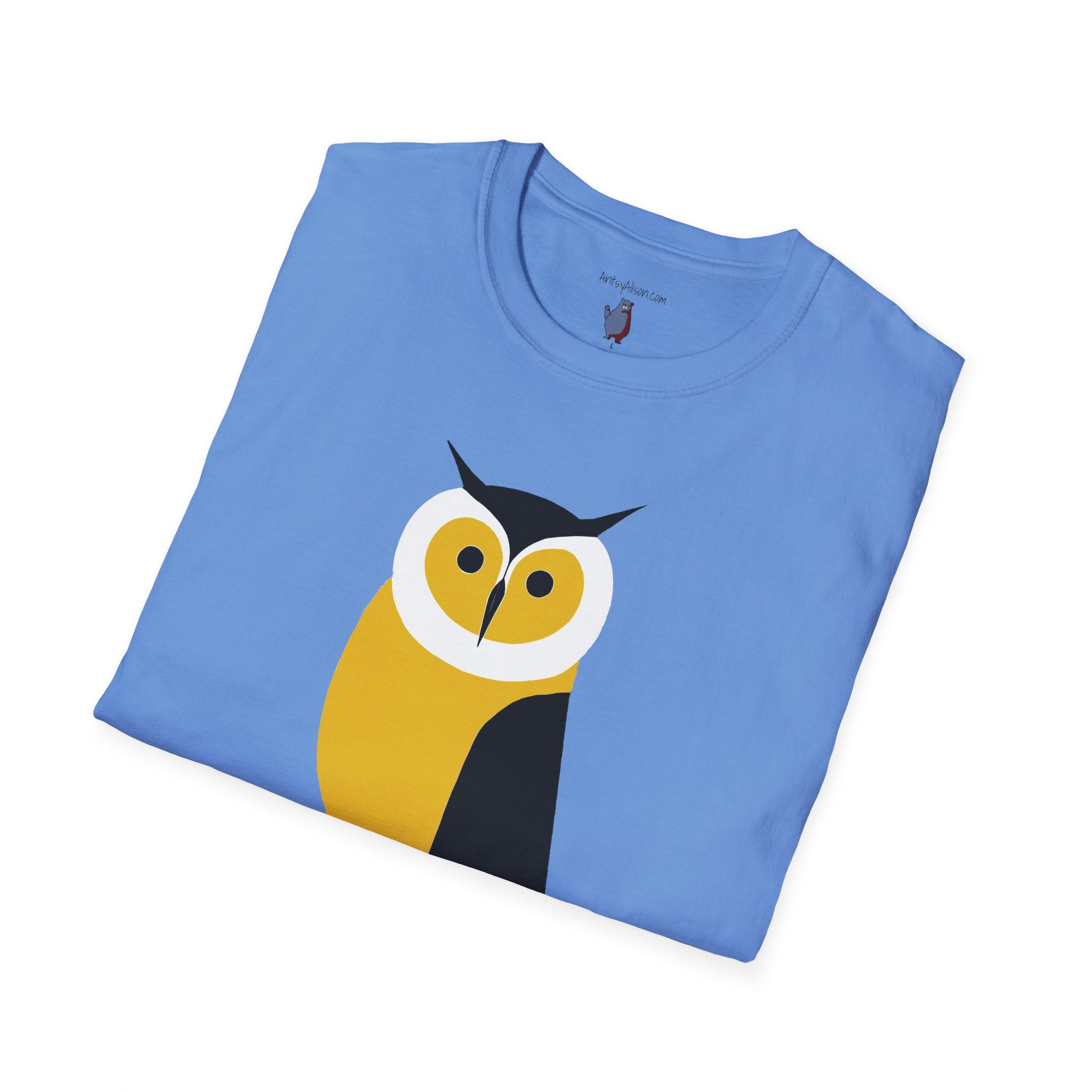 Long Legged Owl Graphic Art - 100% Cotton T-Shirt