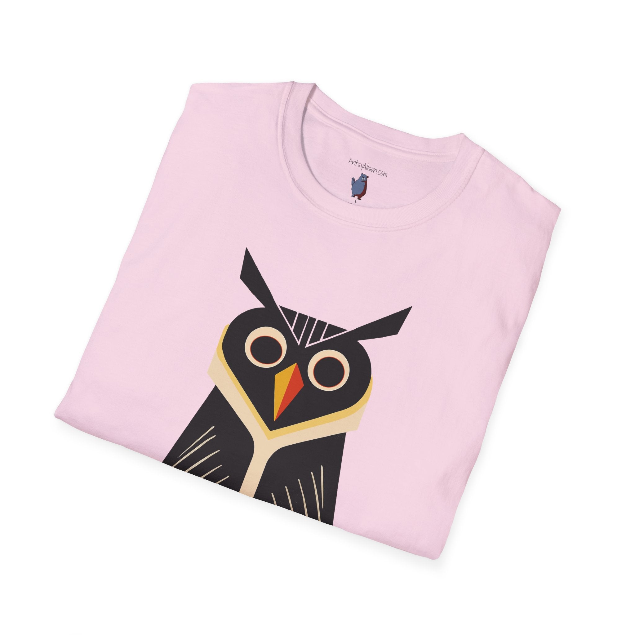 Retro 'Caped' Owl Graphic Art Tee - 100% Cotton T-Shirt
