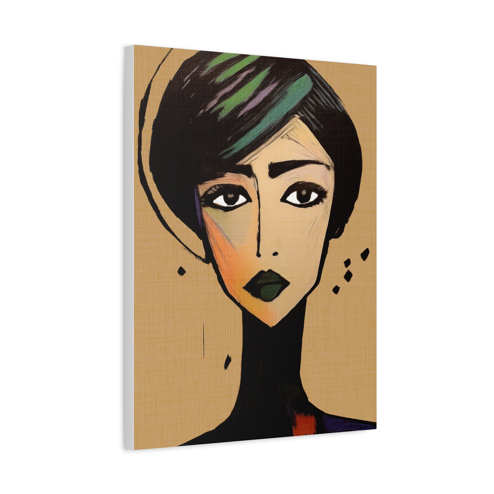 Abstract Woman Girl Portrait Gemini Print - Matte Canvas, Stretched, 1.25"