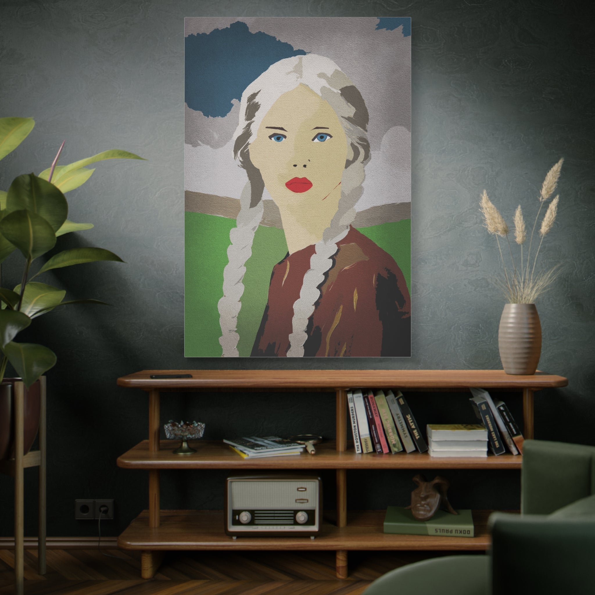 Girl Before The Storm - Abstract Portrait of Woman - Matte Canvas, Stretched, 1.25"