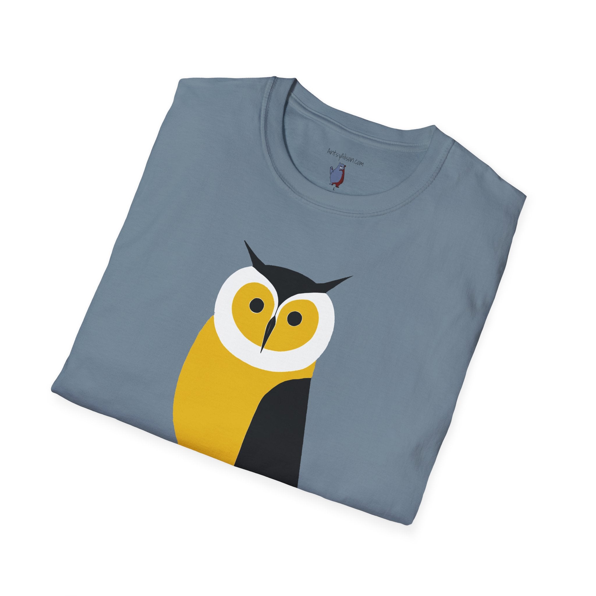 Long Legged Owl Graphic Art - 100% Cotton T-Shirt
