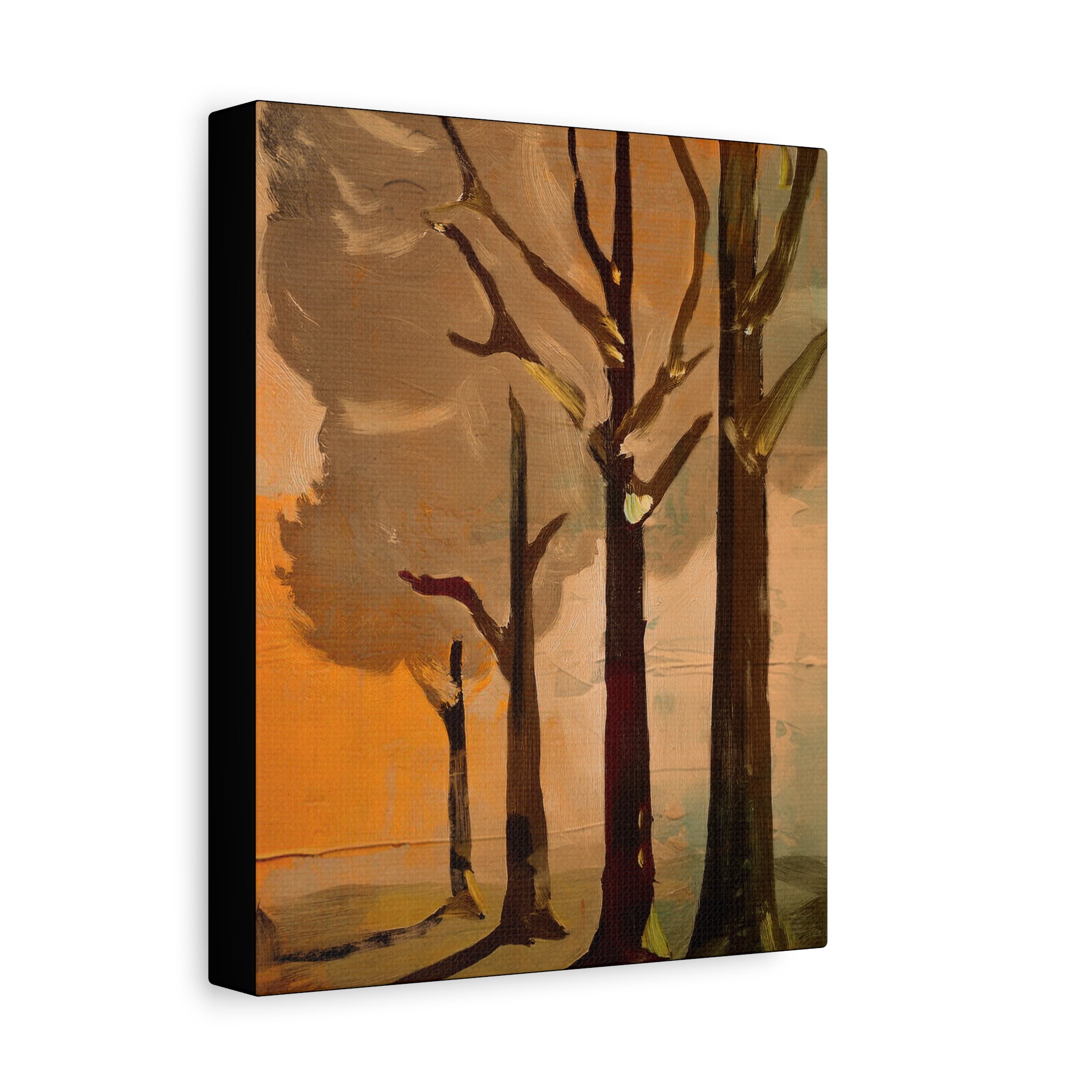 Midwest Mod Summer Cottonwood Trees Art Print - Matte Canvas, Stretched, 1.25"