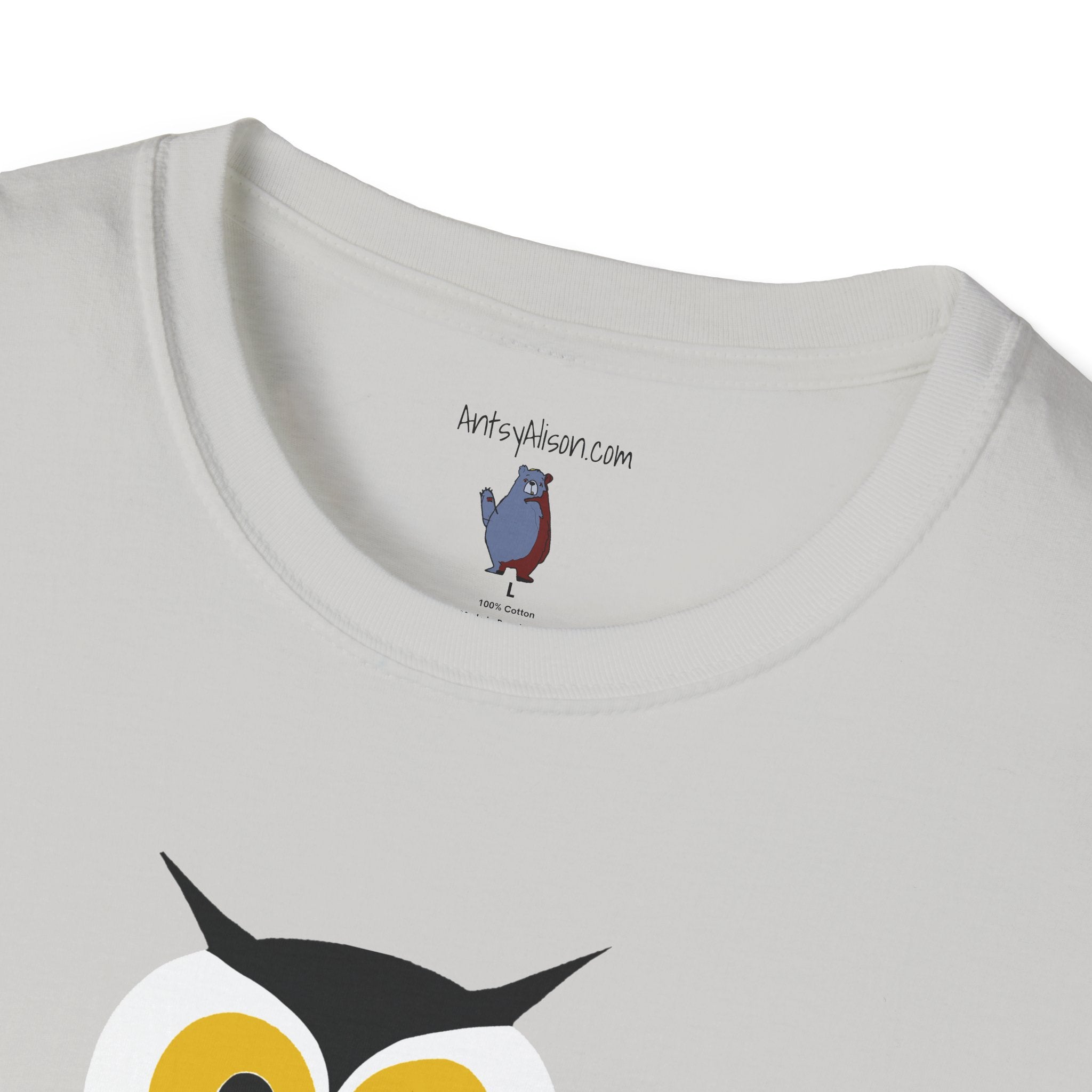 Long Legged Owl Graphic Art - 100% Cotton T-Shirt