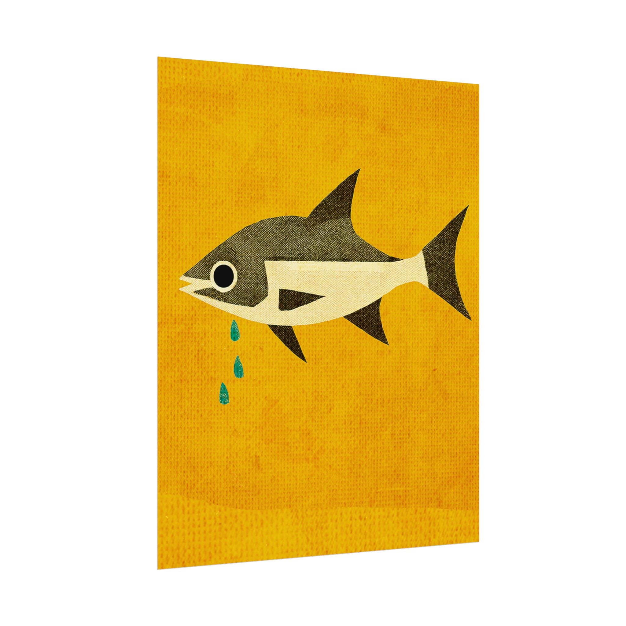 Don't Cry Mod Abstract Fish Art Print Rolled Poster | Wall Art, Midwest Mod, Fish, Fishing