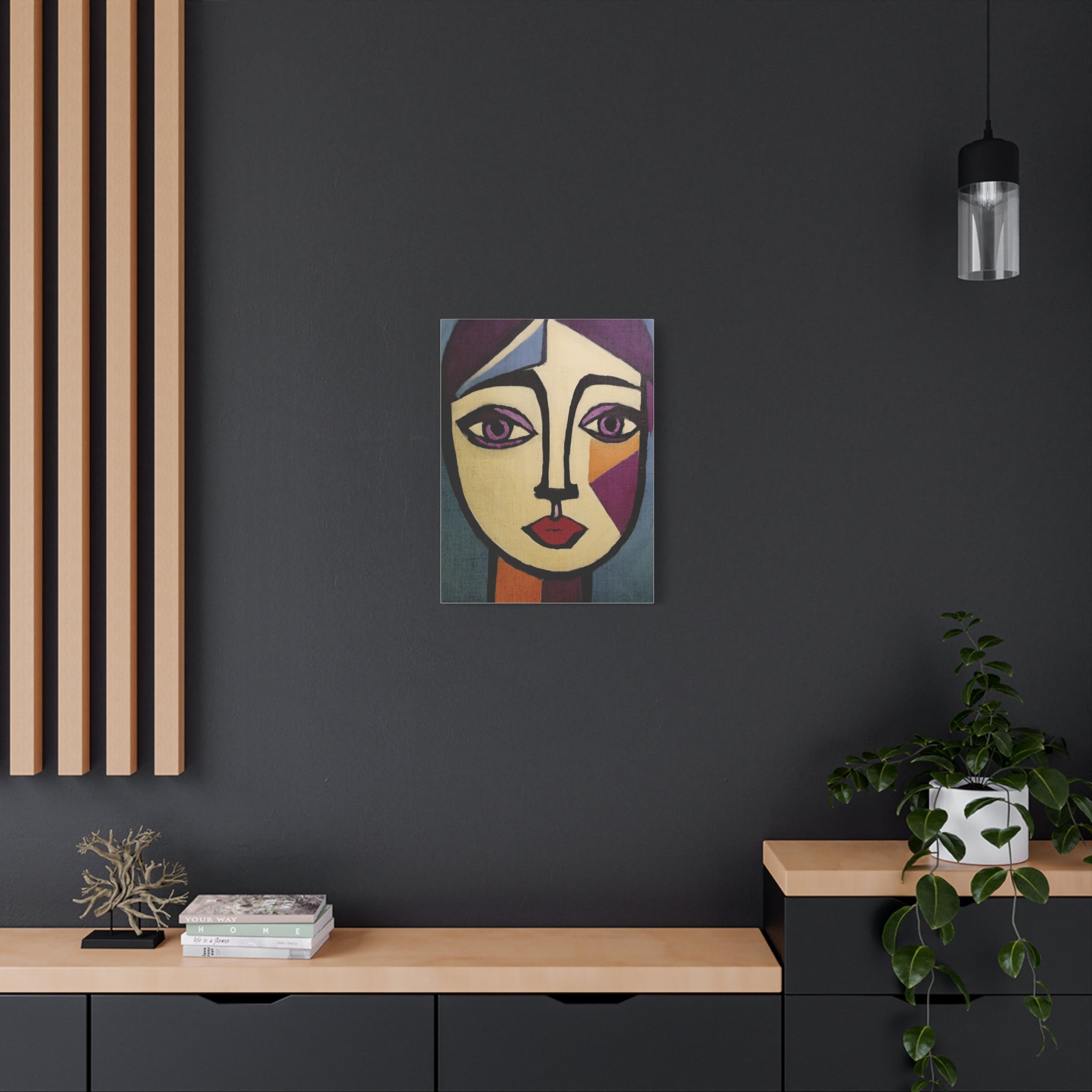 Abstract Moody Woman Portrait Art Print - Matte Canvas, Stretched, 1.25"