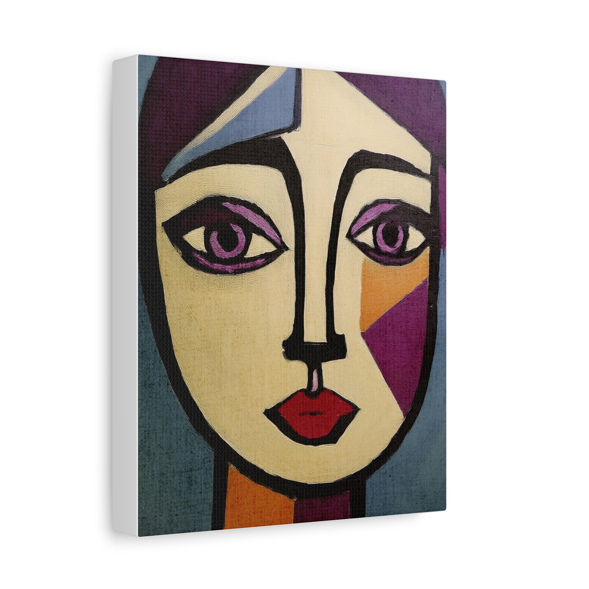Abstract Moody Woman Portrait Art Print - Matte Canvas, Stretched, 1.25"