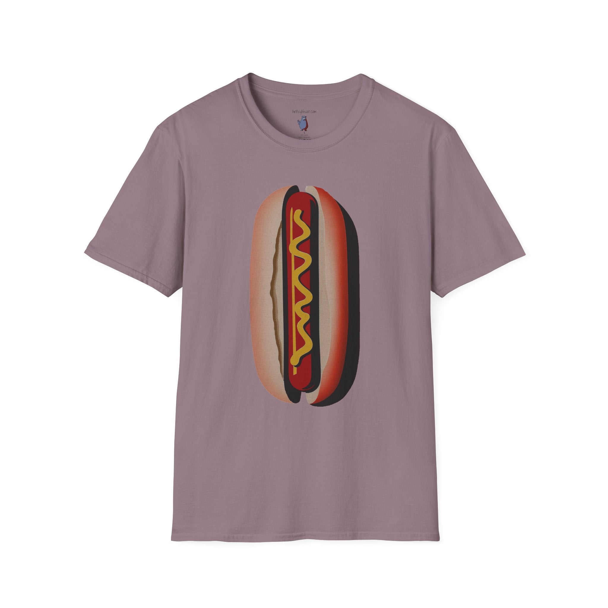Hot Dog Graphic Art Tee - 100% Cotton T-Shirt