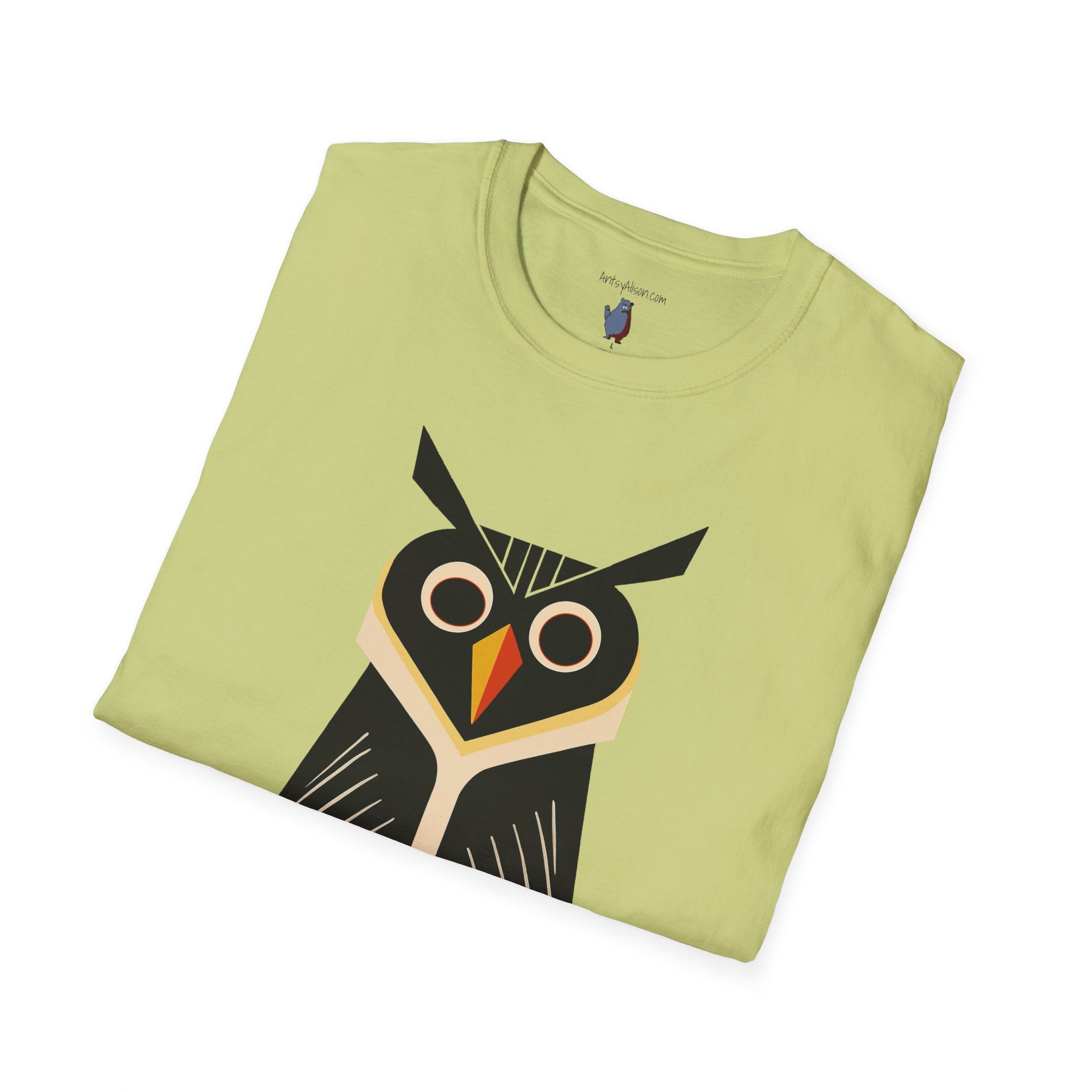 Retro 'Caped' Owl Graphic Art Tee - 100% Cotton T-Shirt