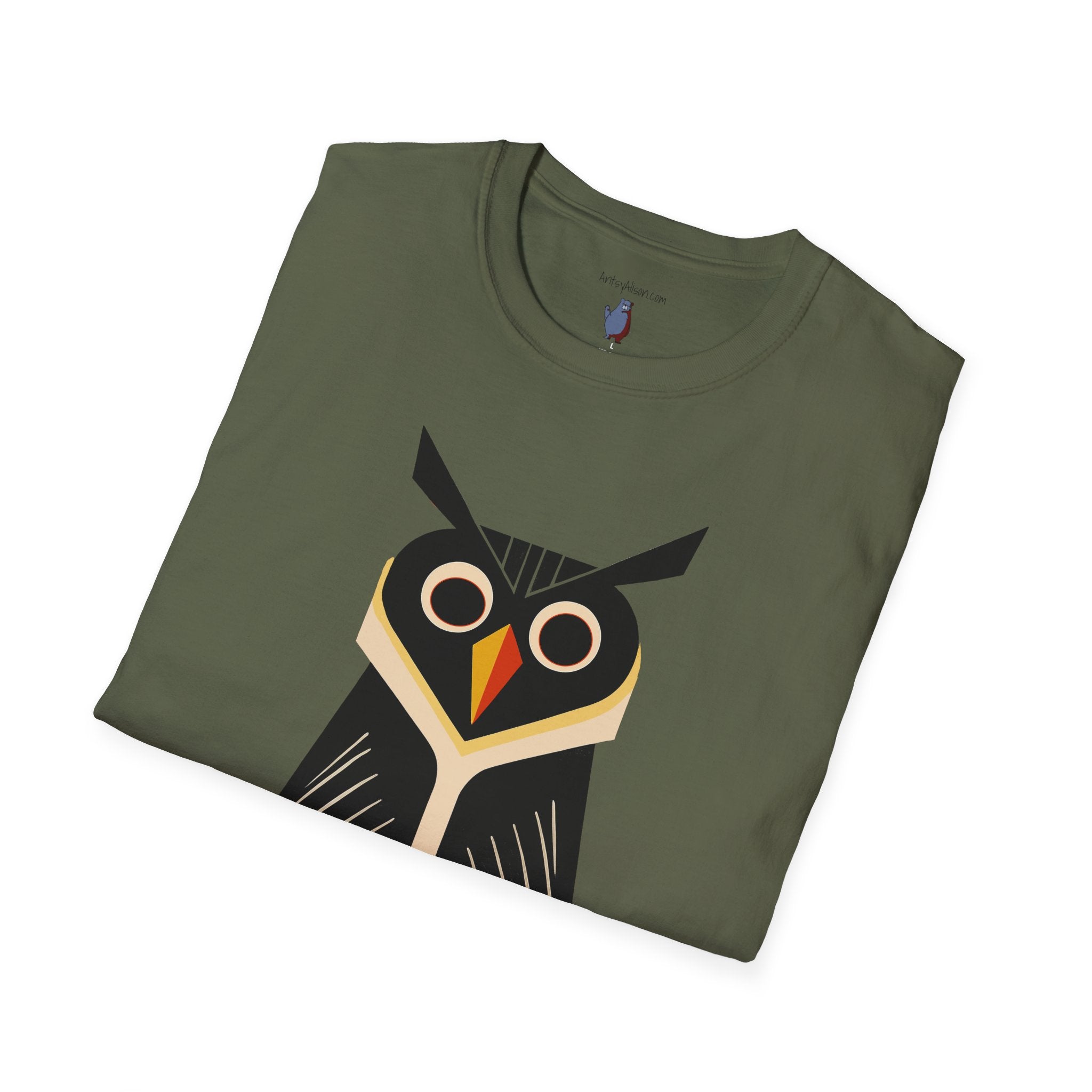 Retro 'Caped' Owl Graphic Art Tee - 100% Cotton T-Shirt