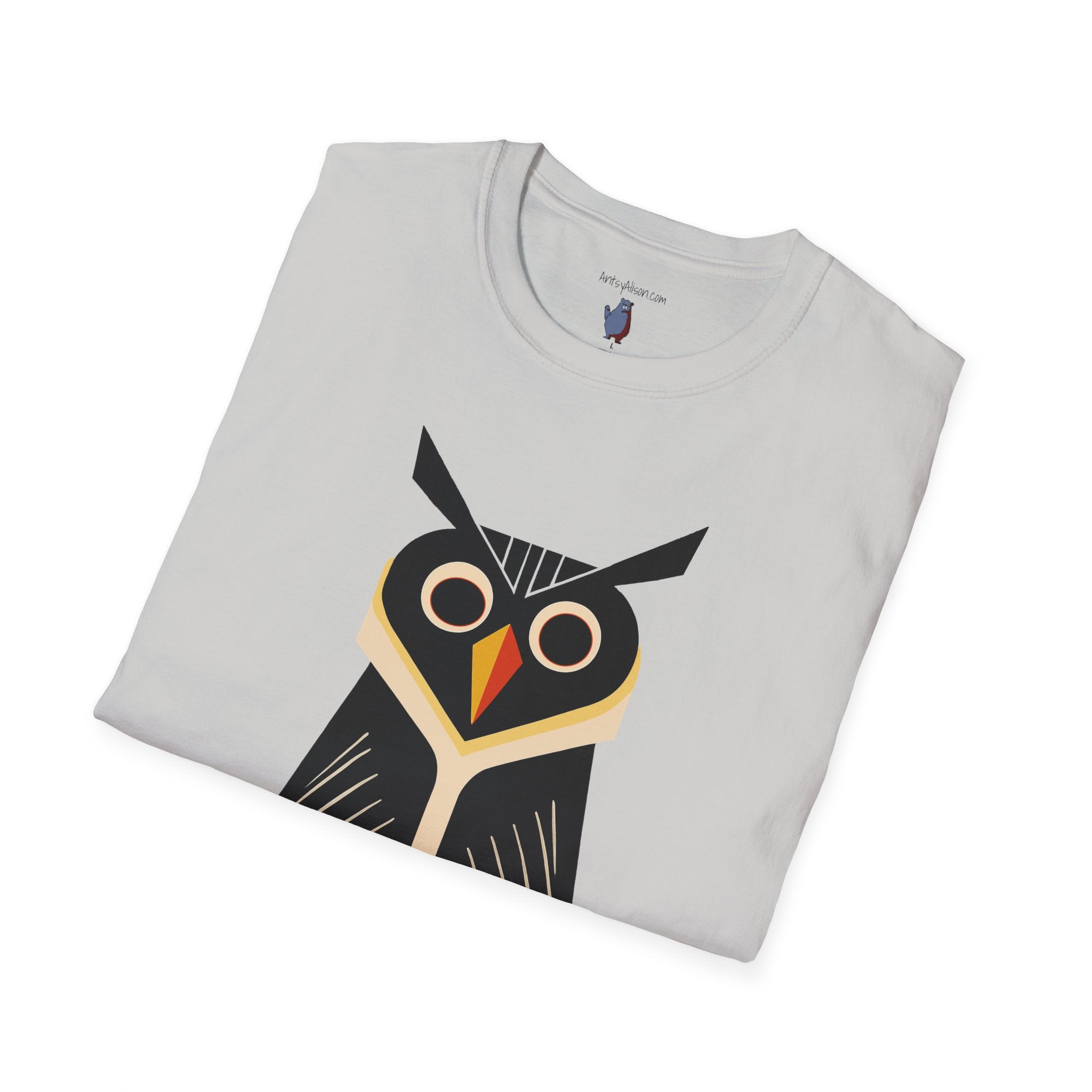 Retro 'Caped' Owl Graphic Art Tee - 100% Cotton T-Shirt