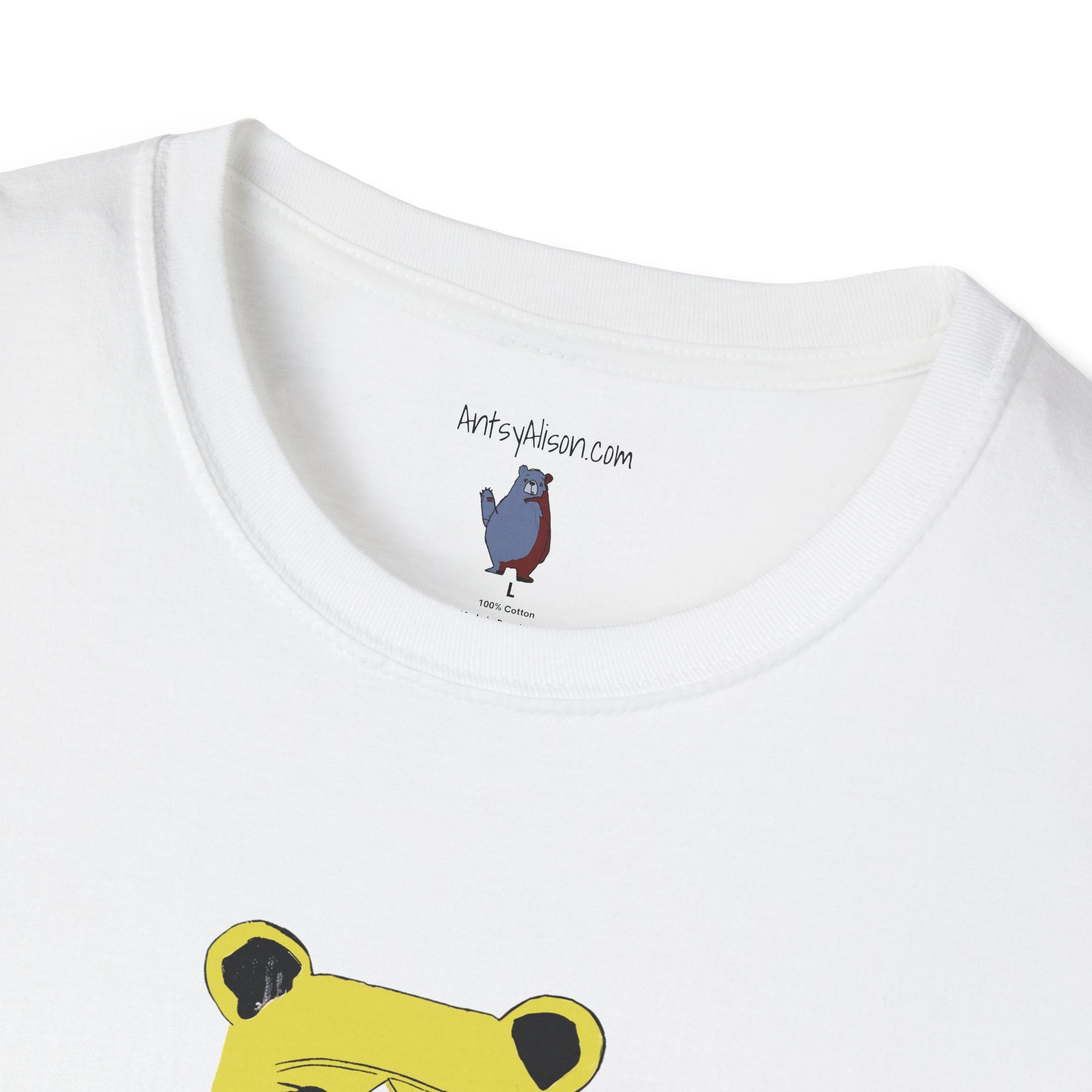 The Painted Black Bear Graphic Art Tee - 100% Cotton T-Shirt