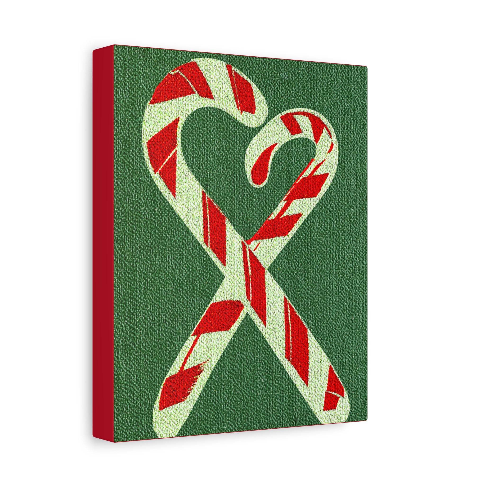 Midwest Mod Holiday Christmas Classic Candy Canes Pop Art Print- Matte Canvas, Stretched, 1.25", holiday decor, Christmas, fishing, lures