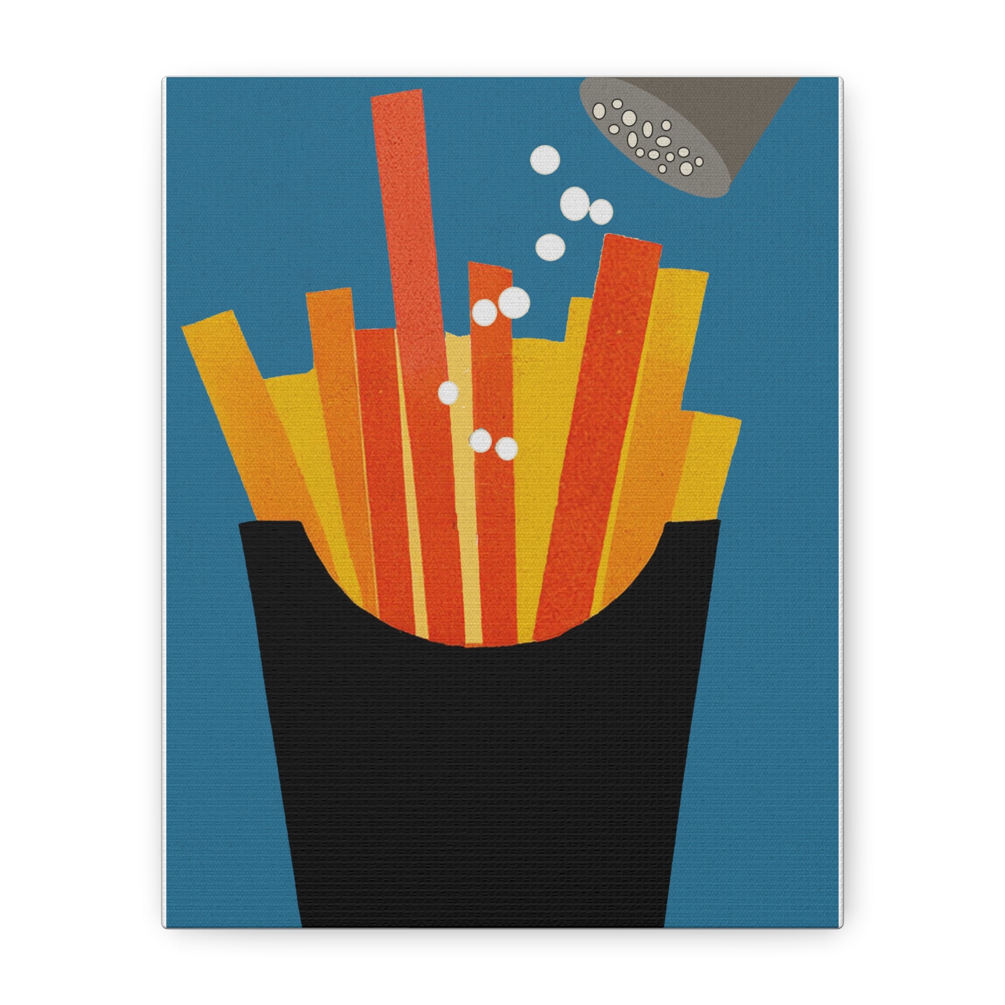 Comfort Food Pop Art Print - French Fries - Matte Canvas, Stretched, 1.25"
