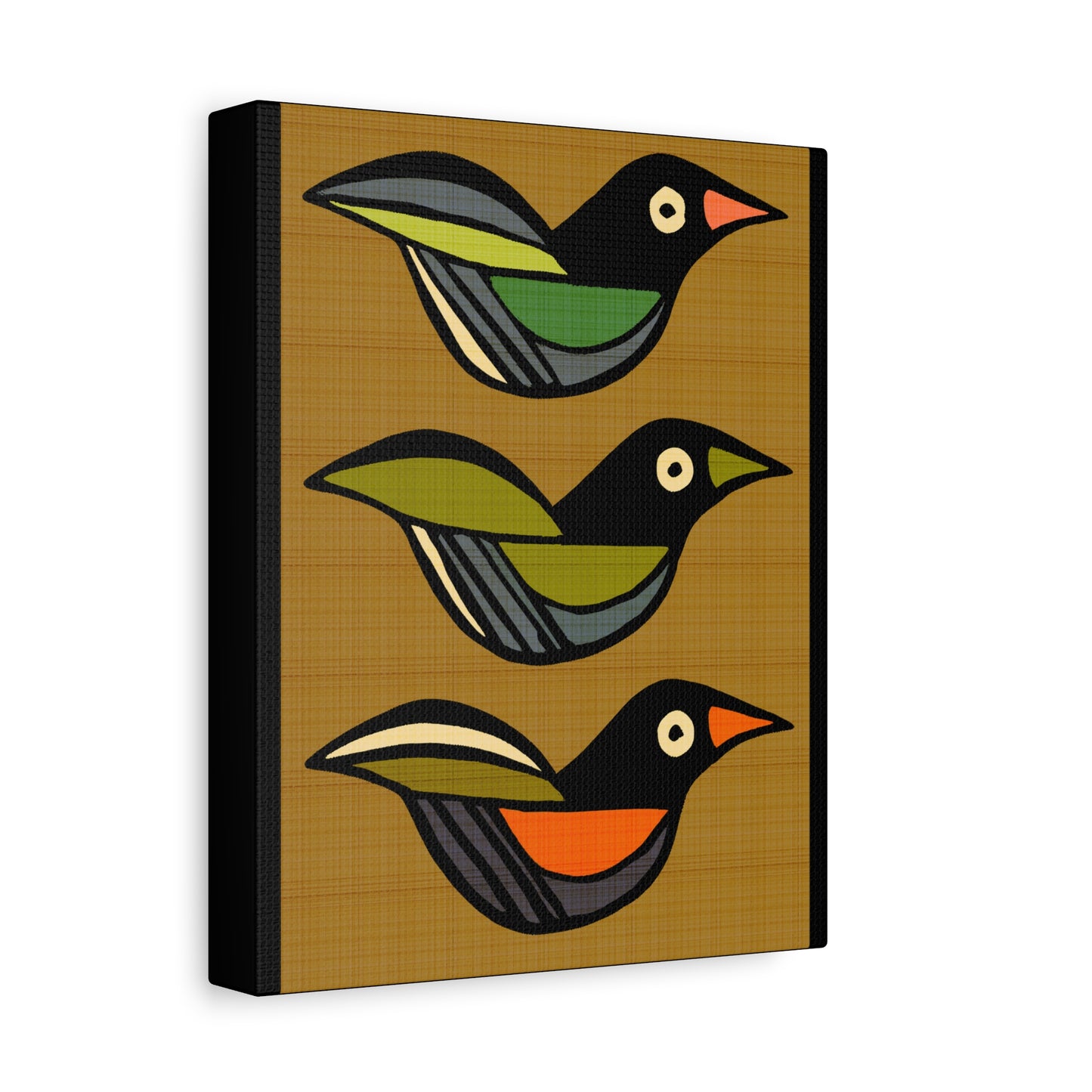 Midwest Modern Flying Birds Art Print - Matte Canvas, Stretched, 1.25"