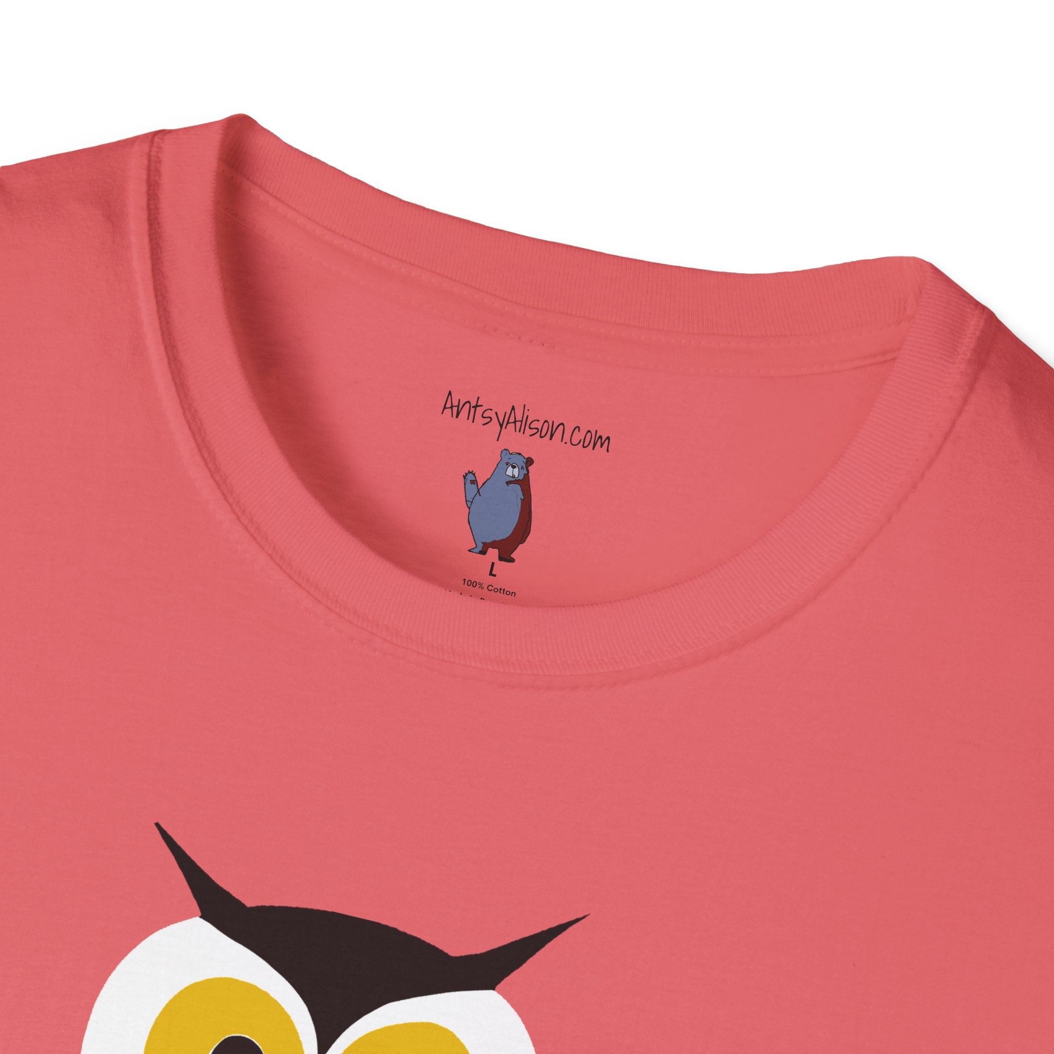 Long Legged Owl Graphic Art - 100% Cotton T-Shirt