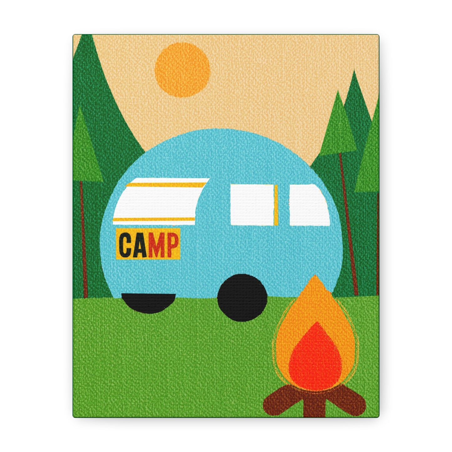 Midwest Modern Camp Pop Art Print - Matte Canvas, Stretched, 1.25"