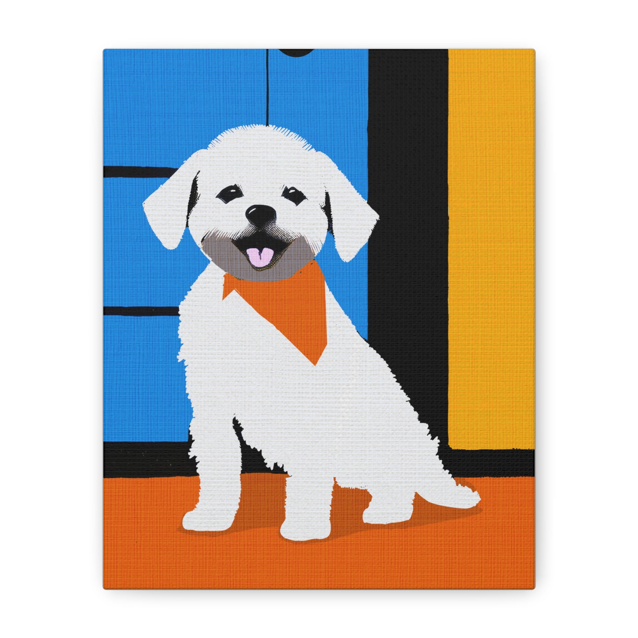 Midwest Mod Dog Welcome Home Art Print - Matte Canvas, Stretched, 1.25"