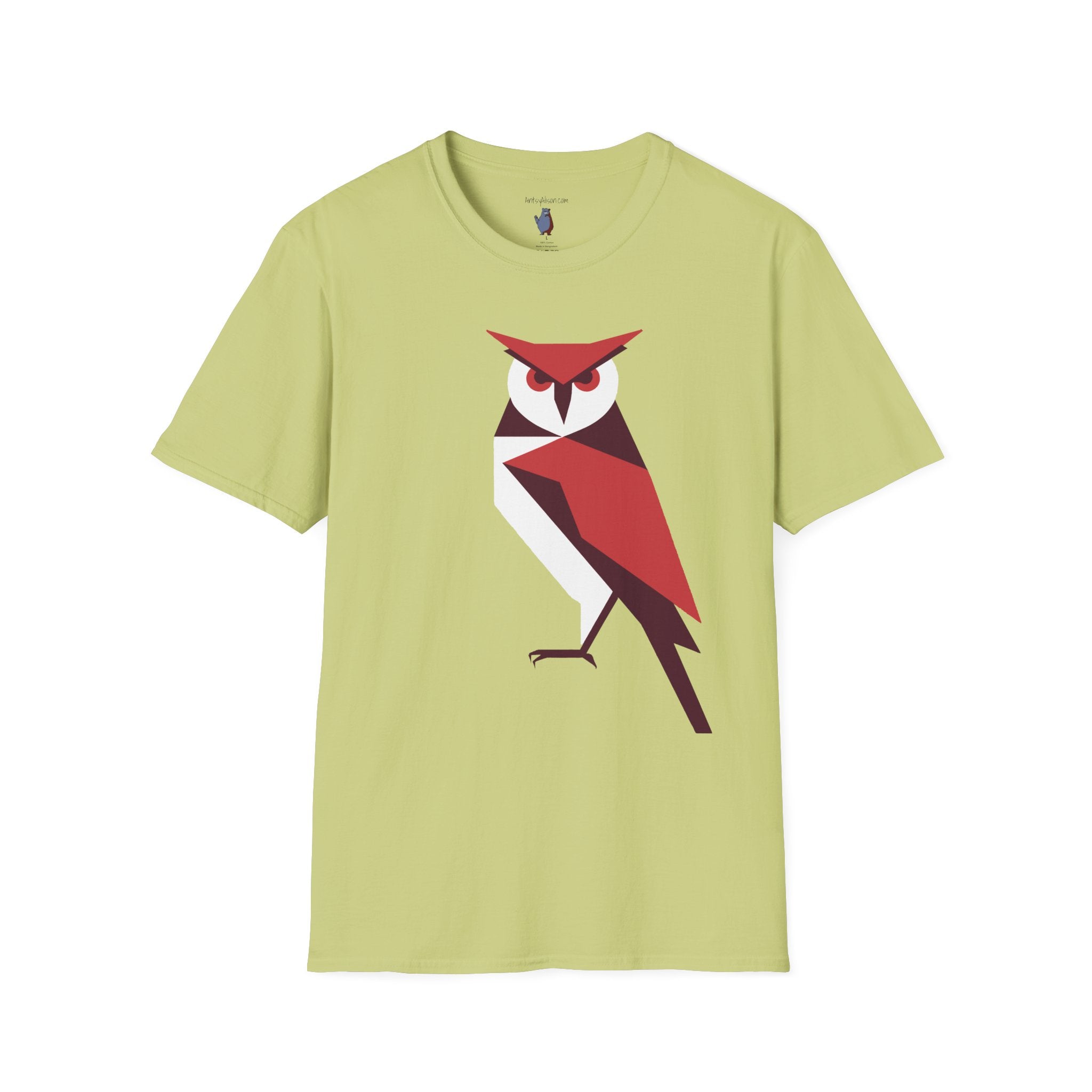 I Mean Business Graphic Owl Art - 100% Cotton T-Shirt