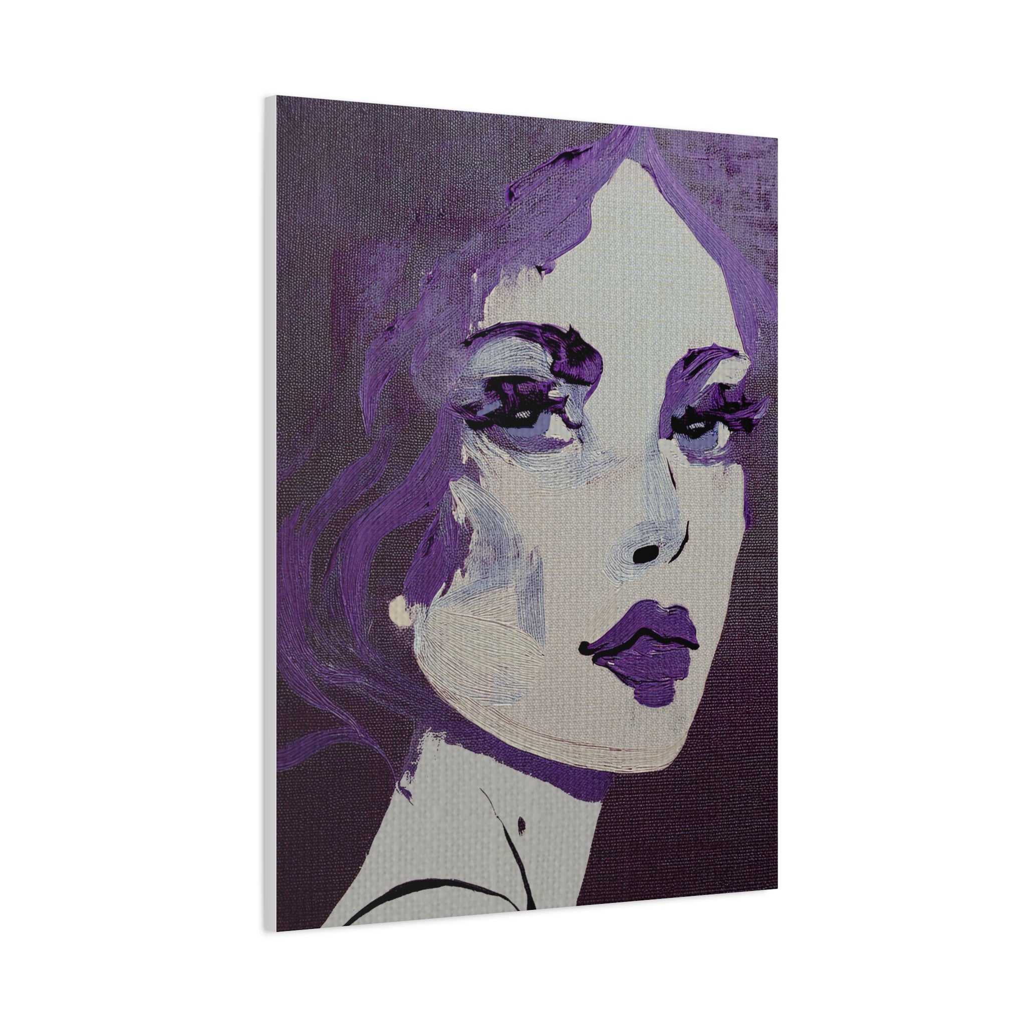 Abstract Woman Portrait Date Night Art Print - Matte Canvas, Stretched, 1.25"
