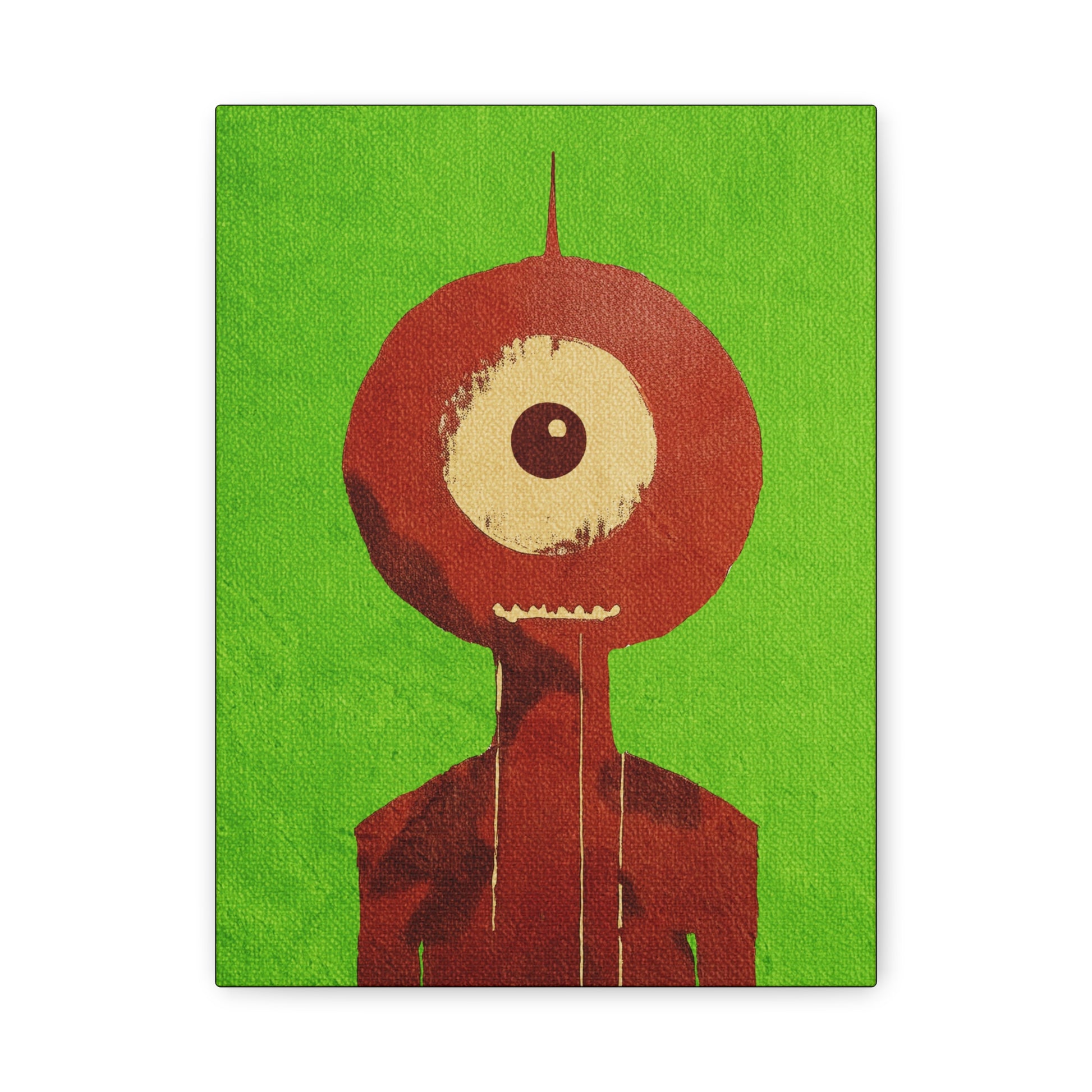 Halloween Seasonal Midwest Mod Cyclops Pop Art Print - Matte Canvas, Stretched, 1.25"