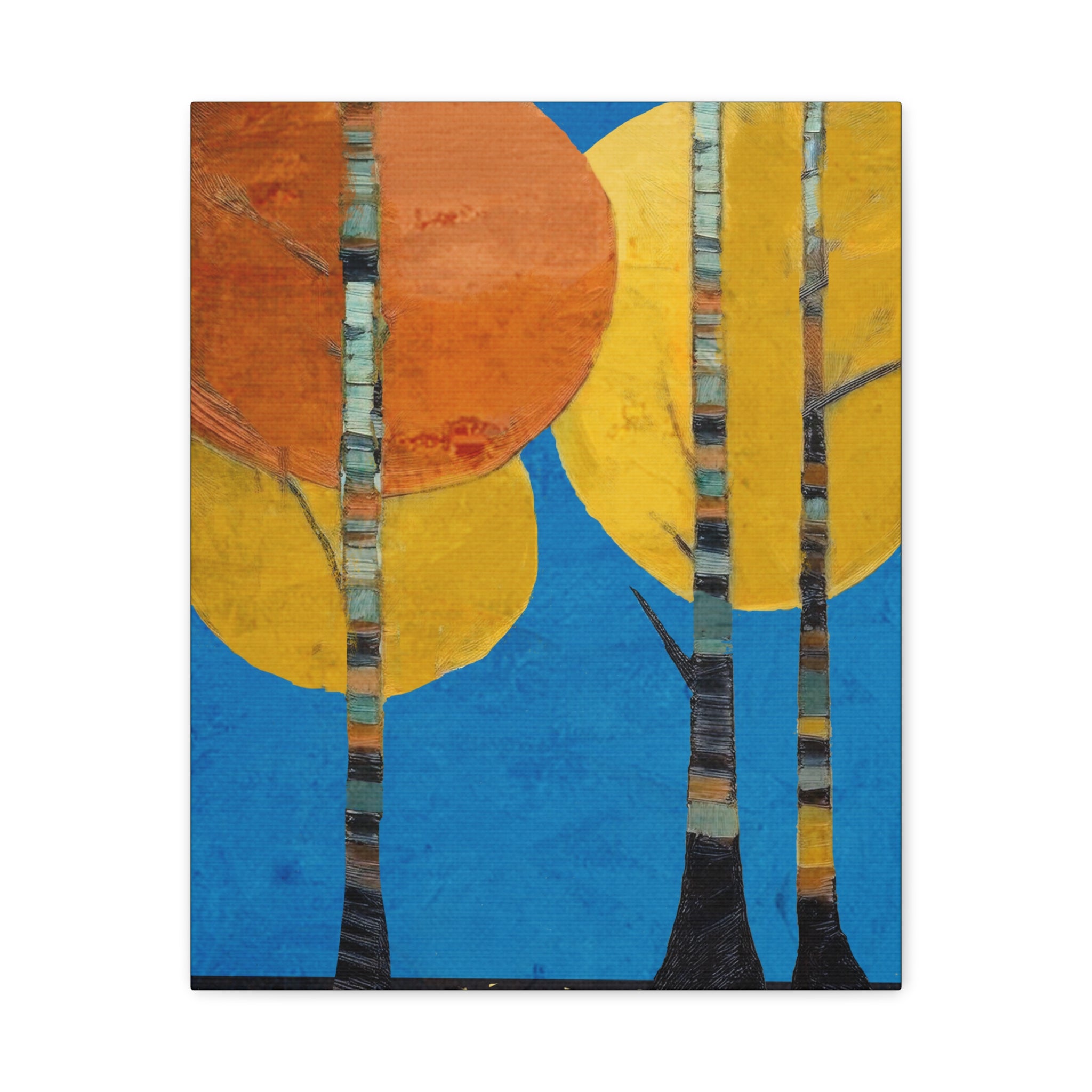 Midwest Mod Memories of Aspen Trees Art Print - Matte Canvas, Stretched, 1.25"