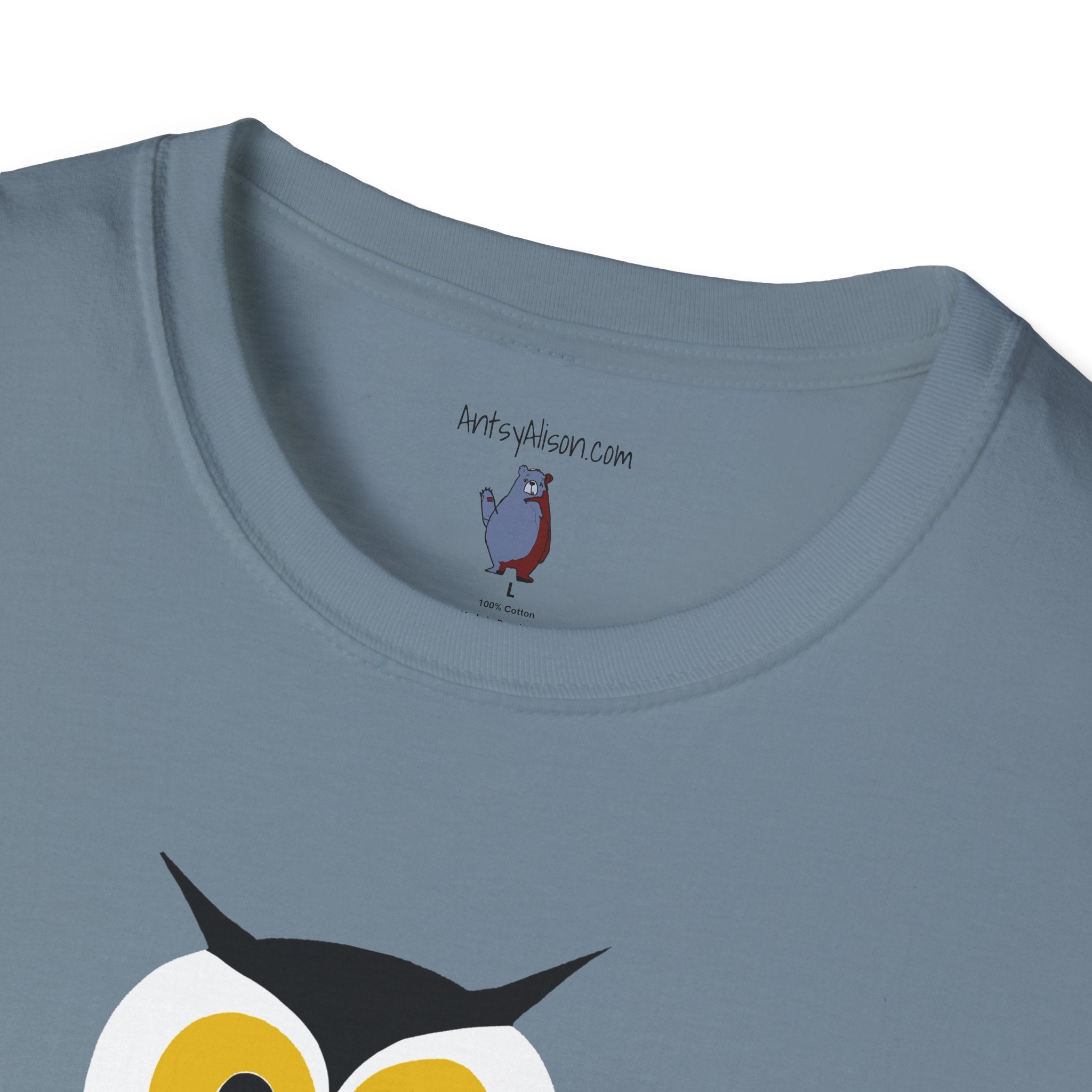 Long Legged Owl Graphic Art - 100% Cotton T-Shirt