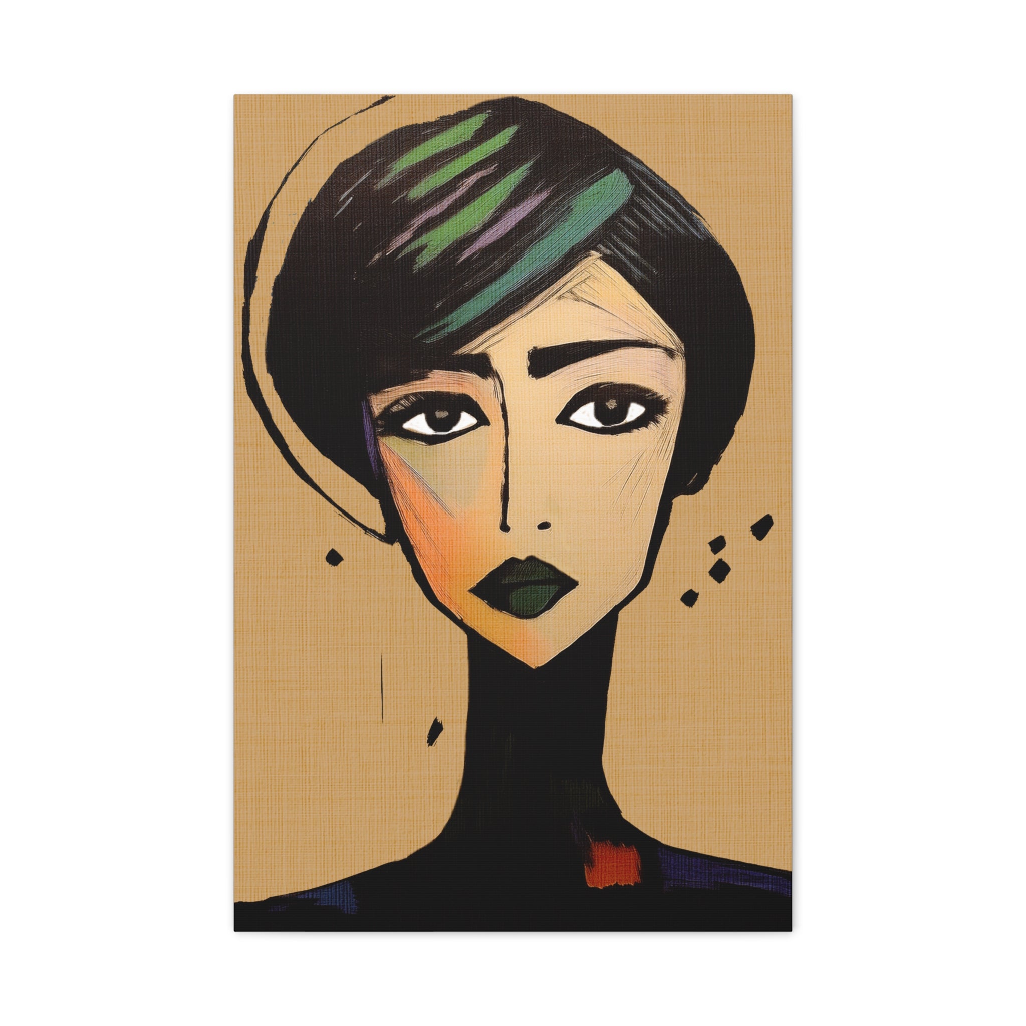 Abstract Woman Girl Portrait Gemini Print - Matte Canvas, Stretched, 1.25"