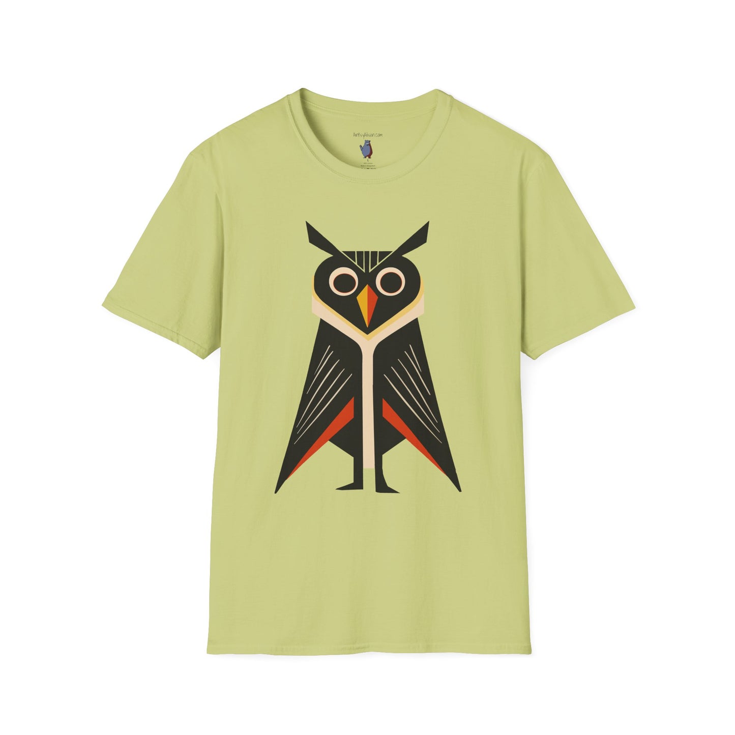 Retro 'Caped' Owl Graphic Art Tee - 100% Cotton T-Shirt