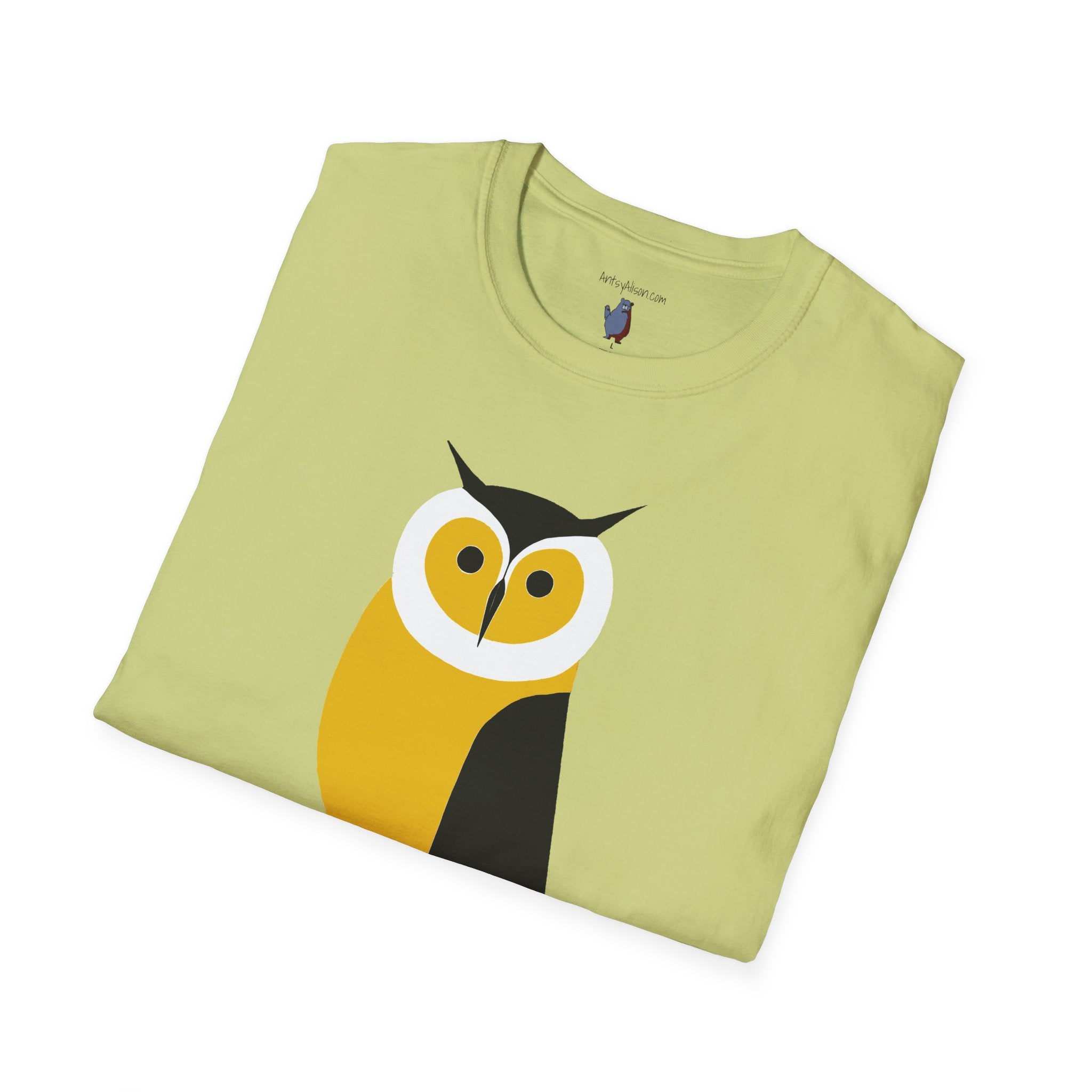 Long Legged Owl Graphic Art - 100% Cotton T-Shirt