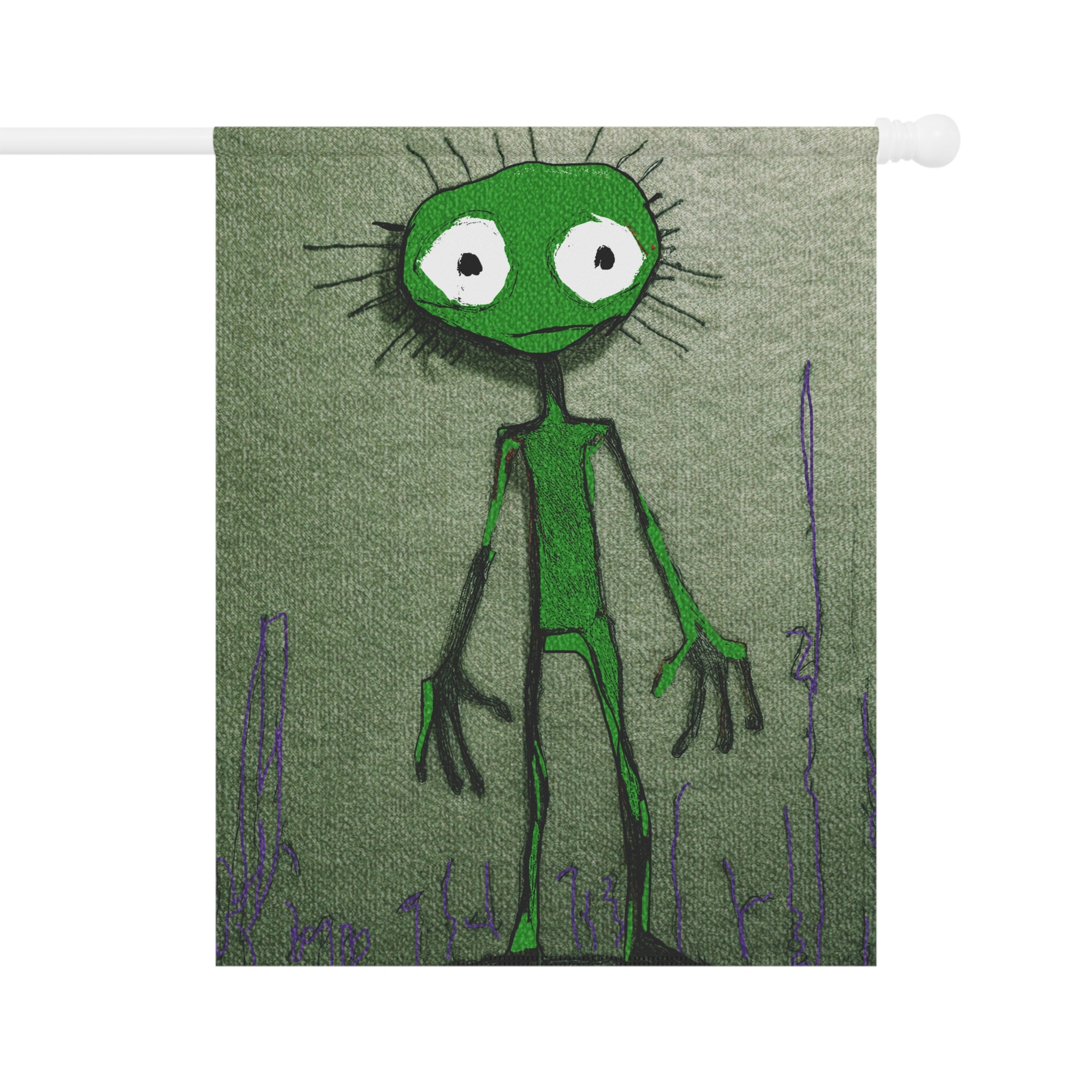 Halloween Seasonal Midwest Mod Green Creature Monster Pop Art Whimsical Yard Decoration, Unique Home & Garden Decor, Outdoor Signs, Fun Garden Art