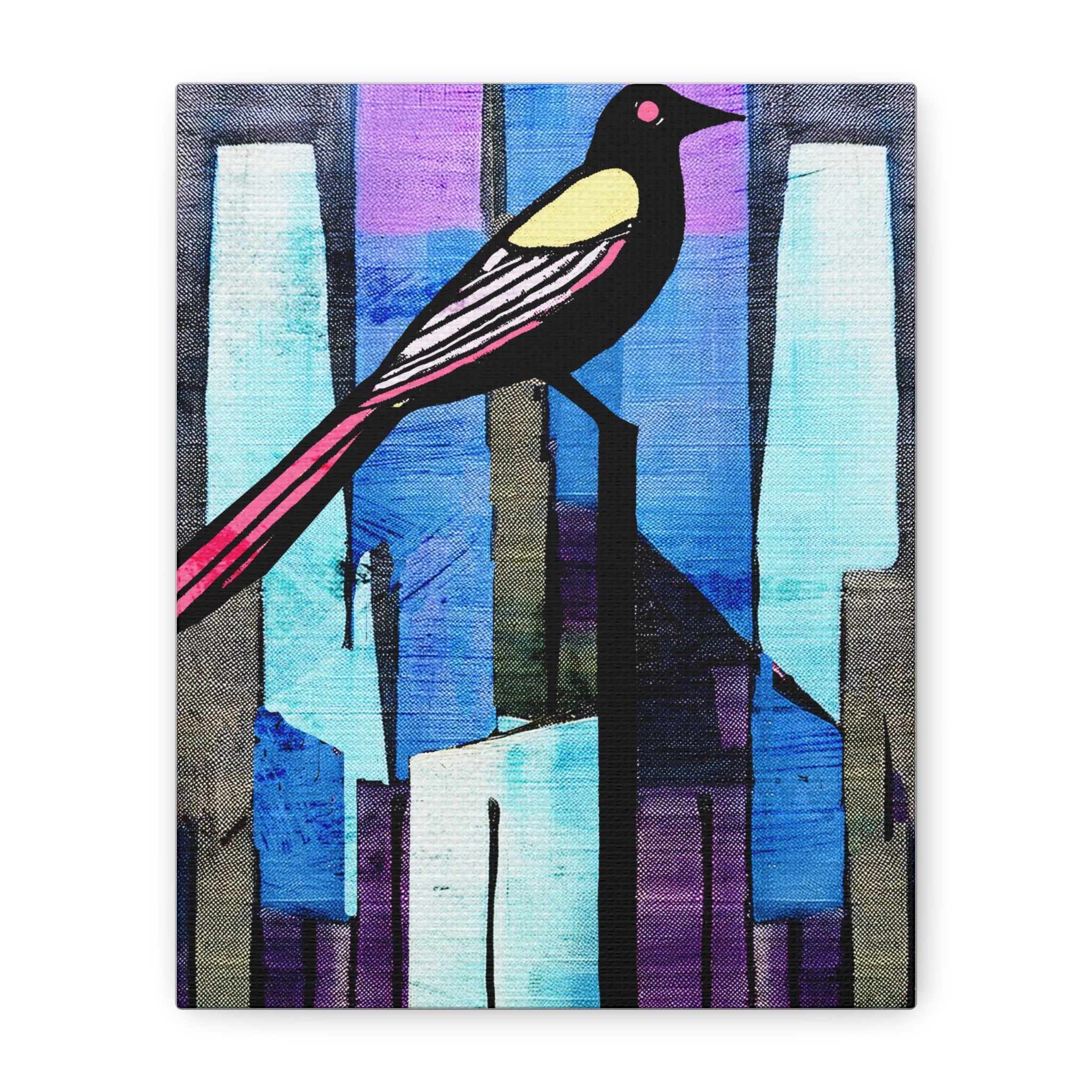 Midwest Mod City Bird Art Print - Matte Canvas, Stretched, 1.25"