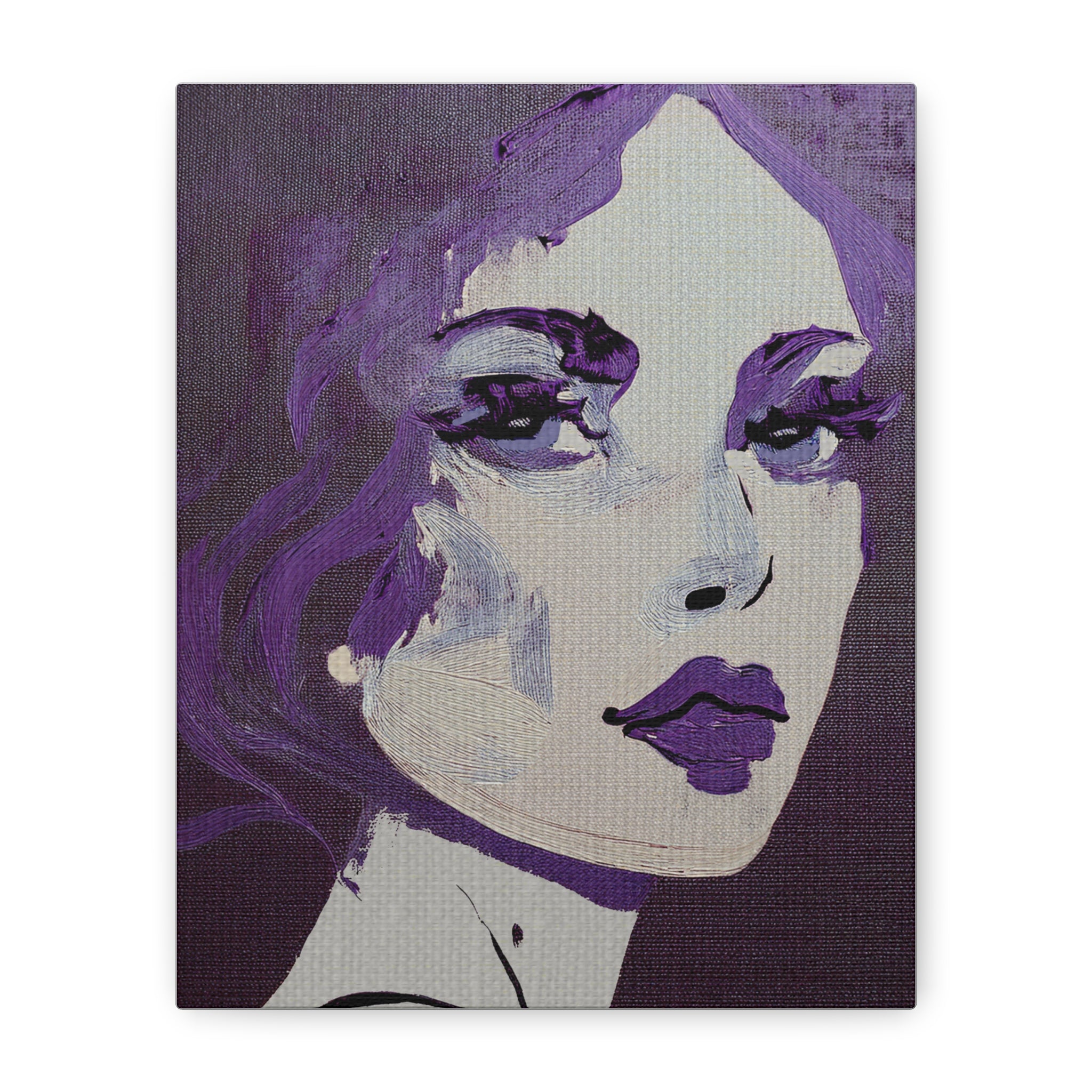 Abstract Woman Portrait Date Night Art Print - Matte Canvas, Stretched, 1.25"