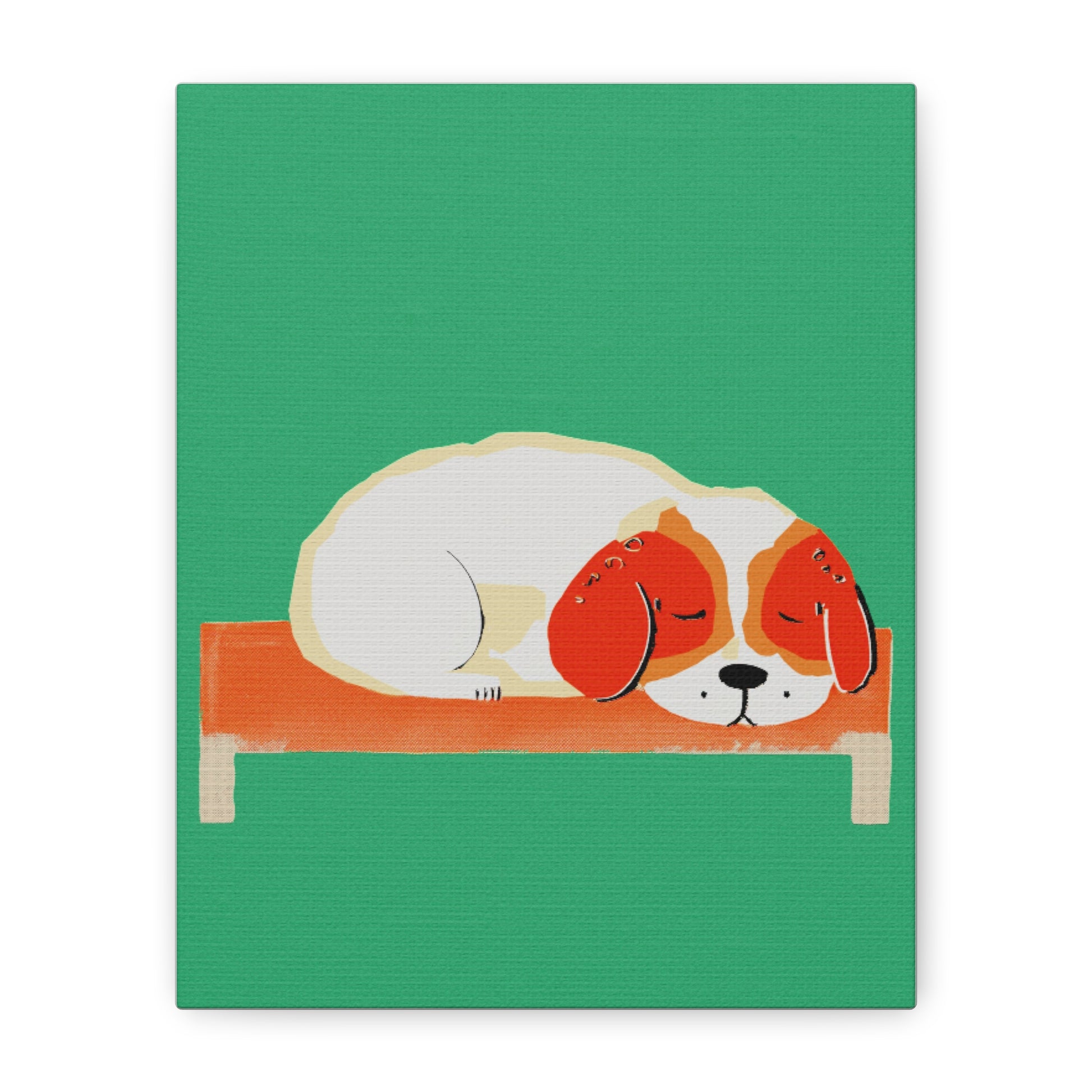 Midwest Mod Sleepy Pup No. 2 Nursery Kids Art Print - Matte Canvas, Stretched, 1.25"