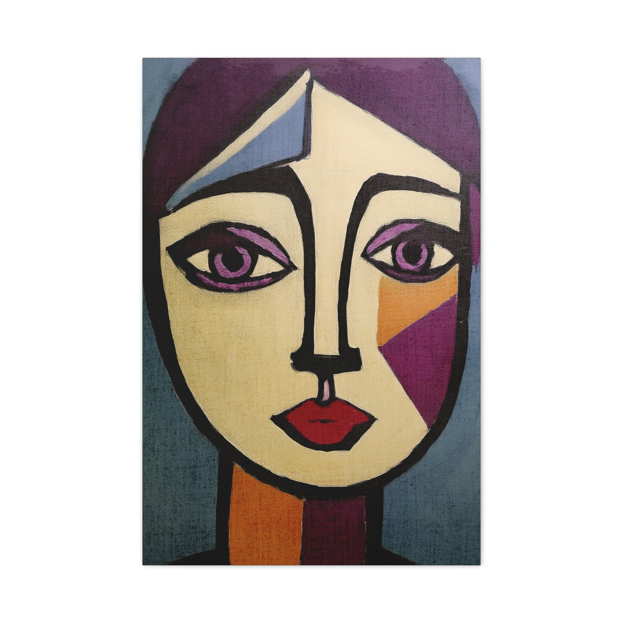 Abstract Moody Woman Portrait Art Print - Matte Canvas, Stretched, 1.25"