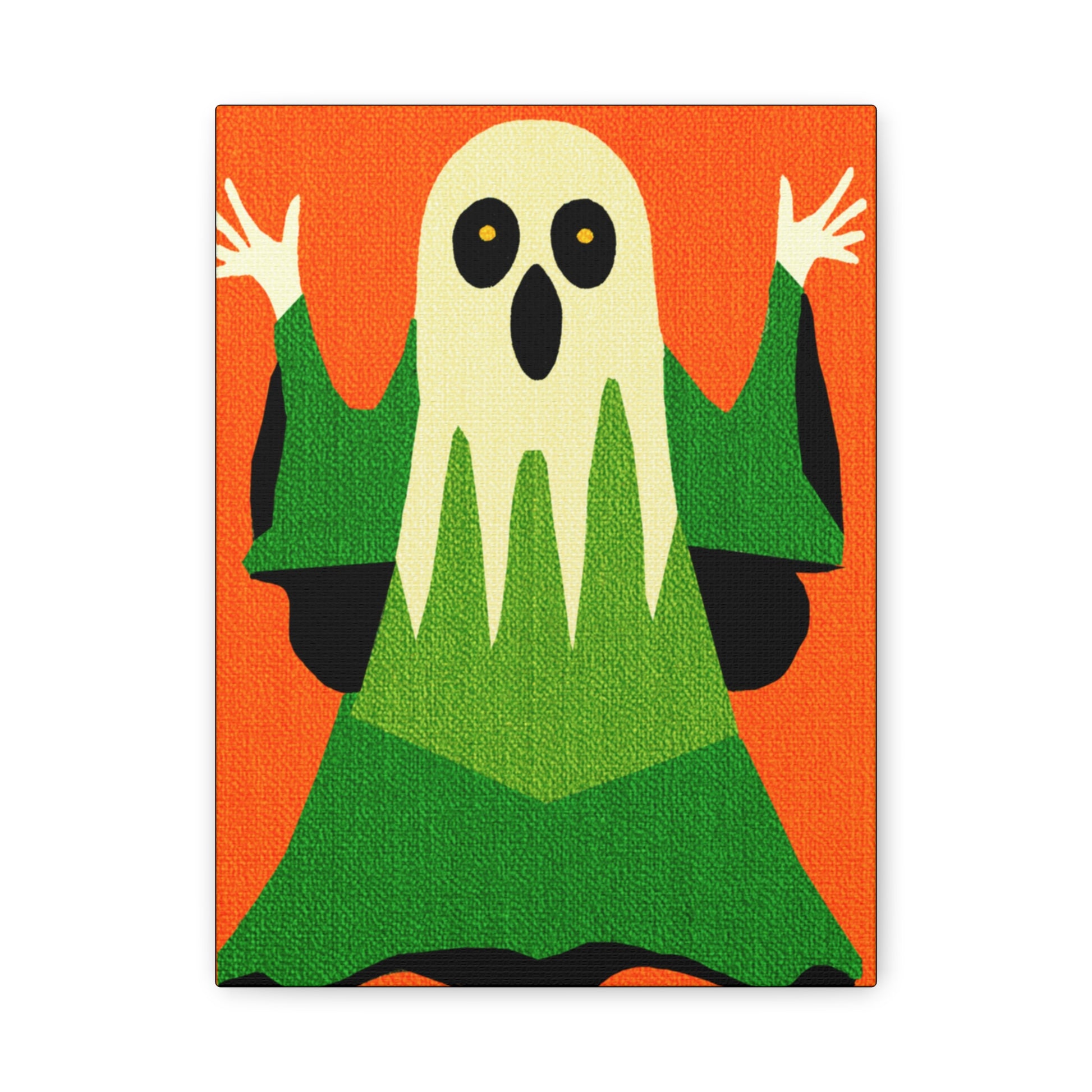 Retro Scooby Doo Style Ghost Art Print - Matte Canvas, Stretched, 1.25"