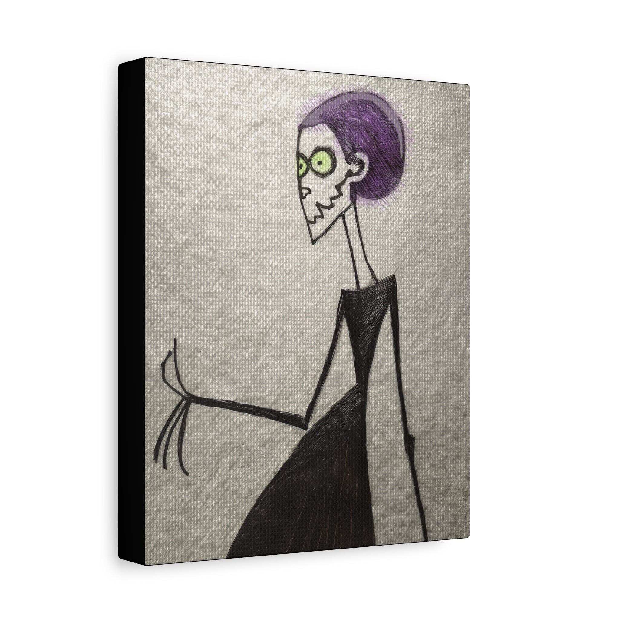 Bride of Frankenstein Art Print  - Matte Canvas, Stretched, 1.25"