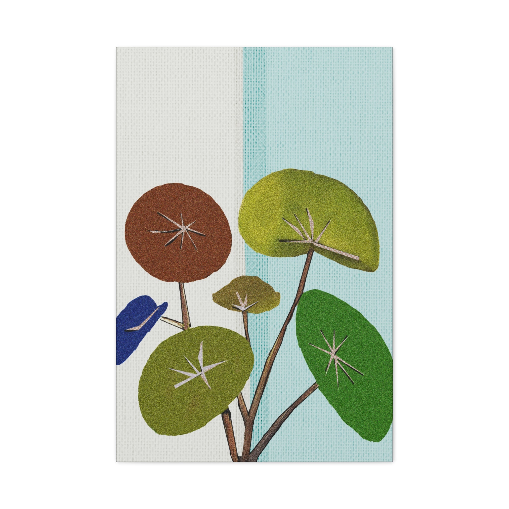 Midwest Mod Abstract Houseplant Plant Art Print No. 100 - Matte Canvas, Stretched, 1.25"