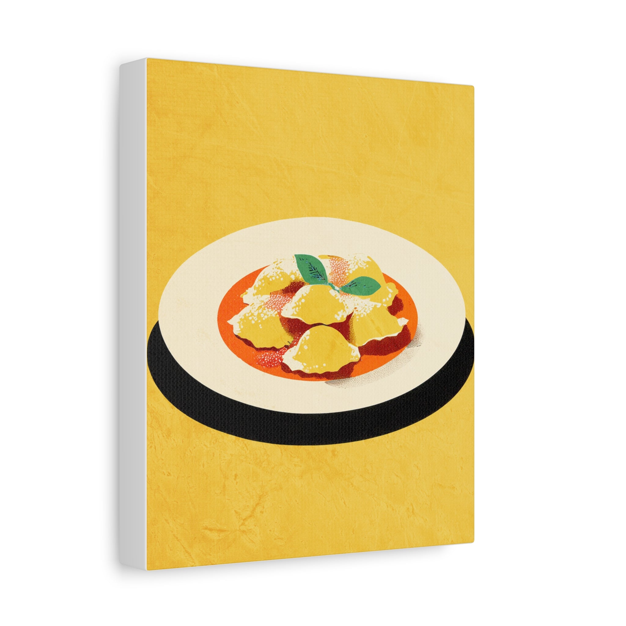 Comfort Food Pop Art Print-Ravioli Pasta -Matte Canvas, Stretched, 1.25"