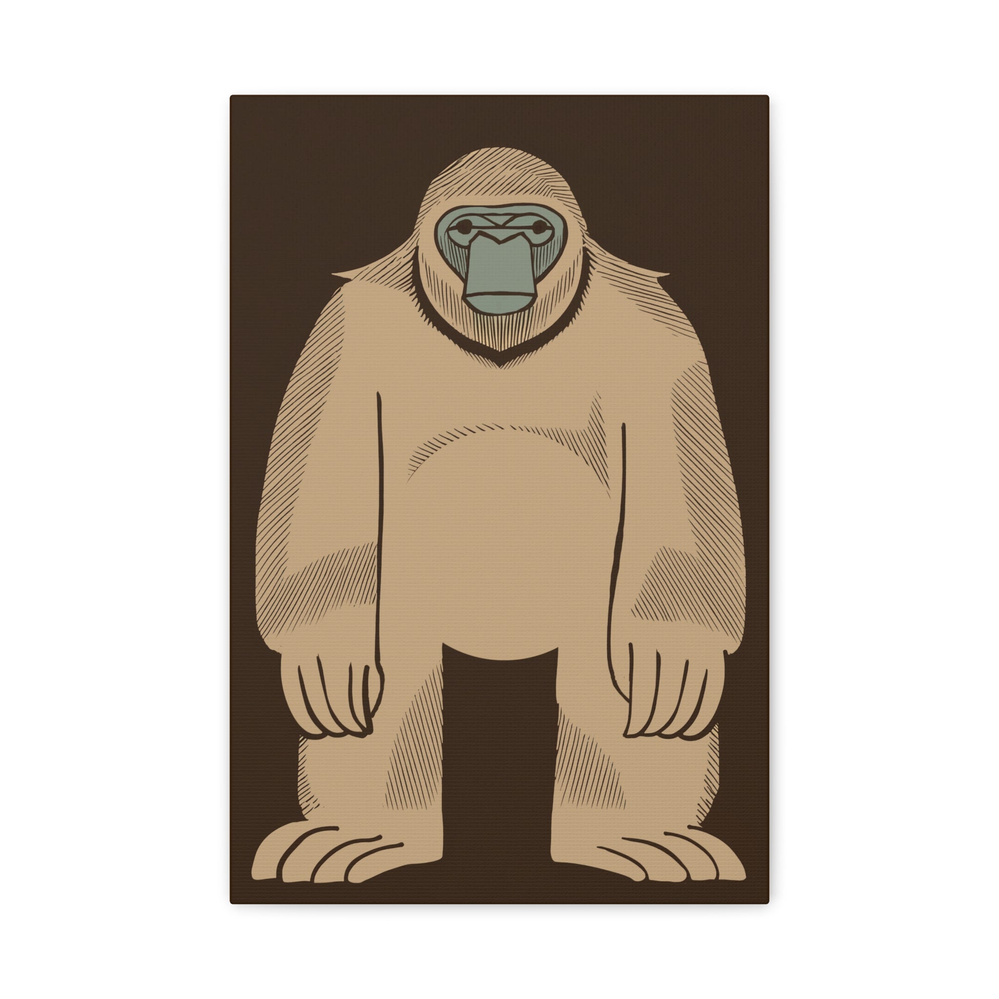 Big Scary Yeti Art Print  - Matte Canvas, Stretched, 1.25"