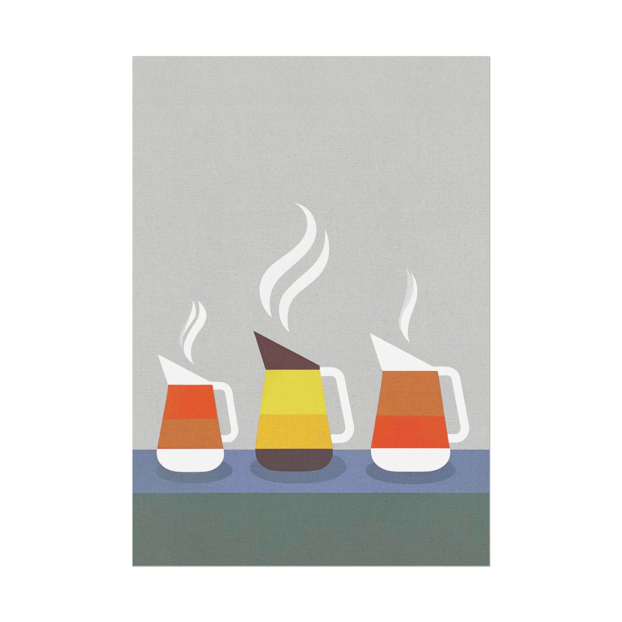 Danish Modern Inspired Coffee Pot Art Print Rolled Poster | Wall Art, Midwest Mod, Danish Modern, Coffee, Coffee Pot