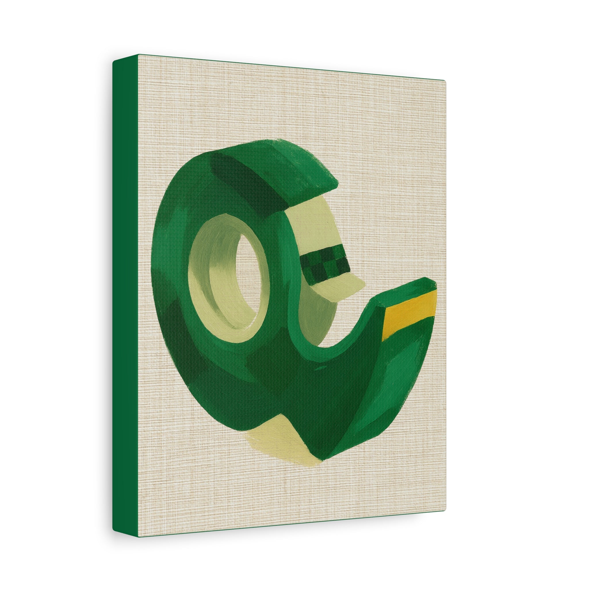 Midwest Mod Seasonal Christmas Art Print - Pop Art Package Tape - Matte Canvas, Stretched, 1.25"