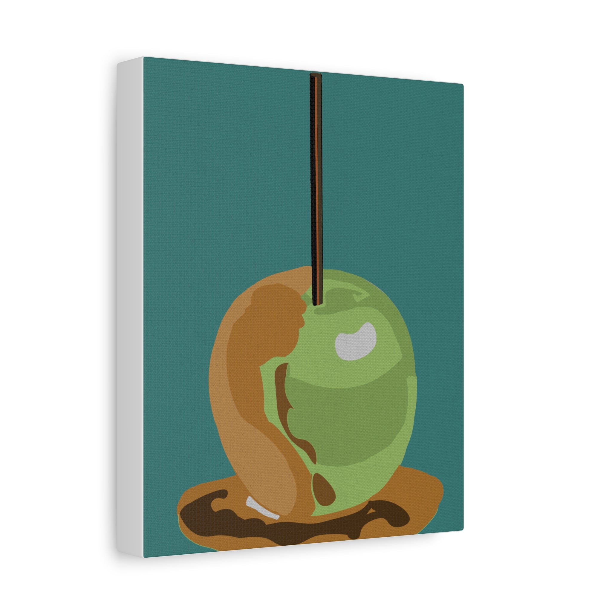Comfort Food Pop Art Print - Candy Caramel Apple - Matte Canvas, Stretched, 1.25"