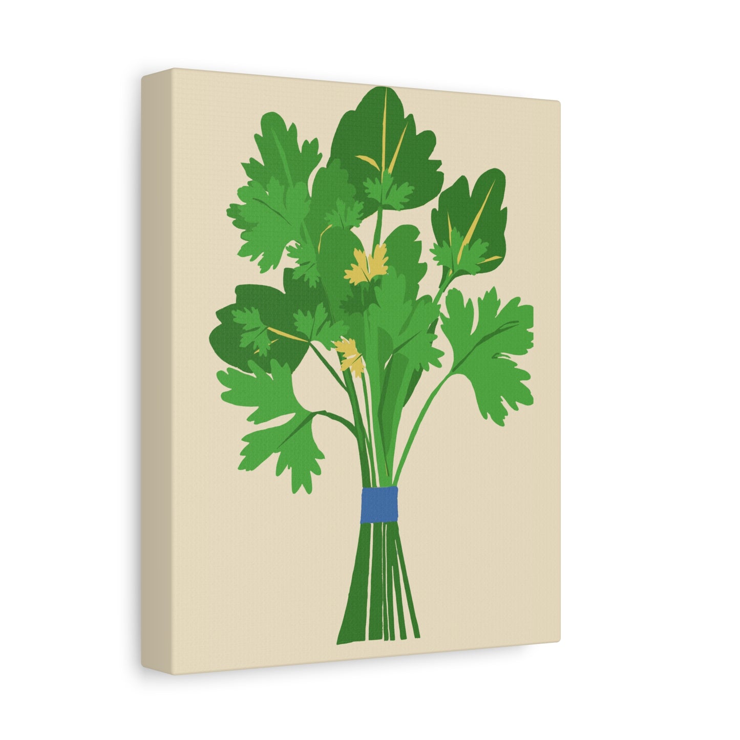 Vibrant Modern Bundle of Parsley Art Print - Matte Canvas, Stretched, 1.25"