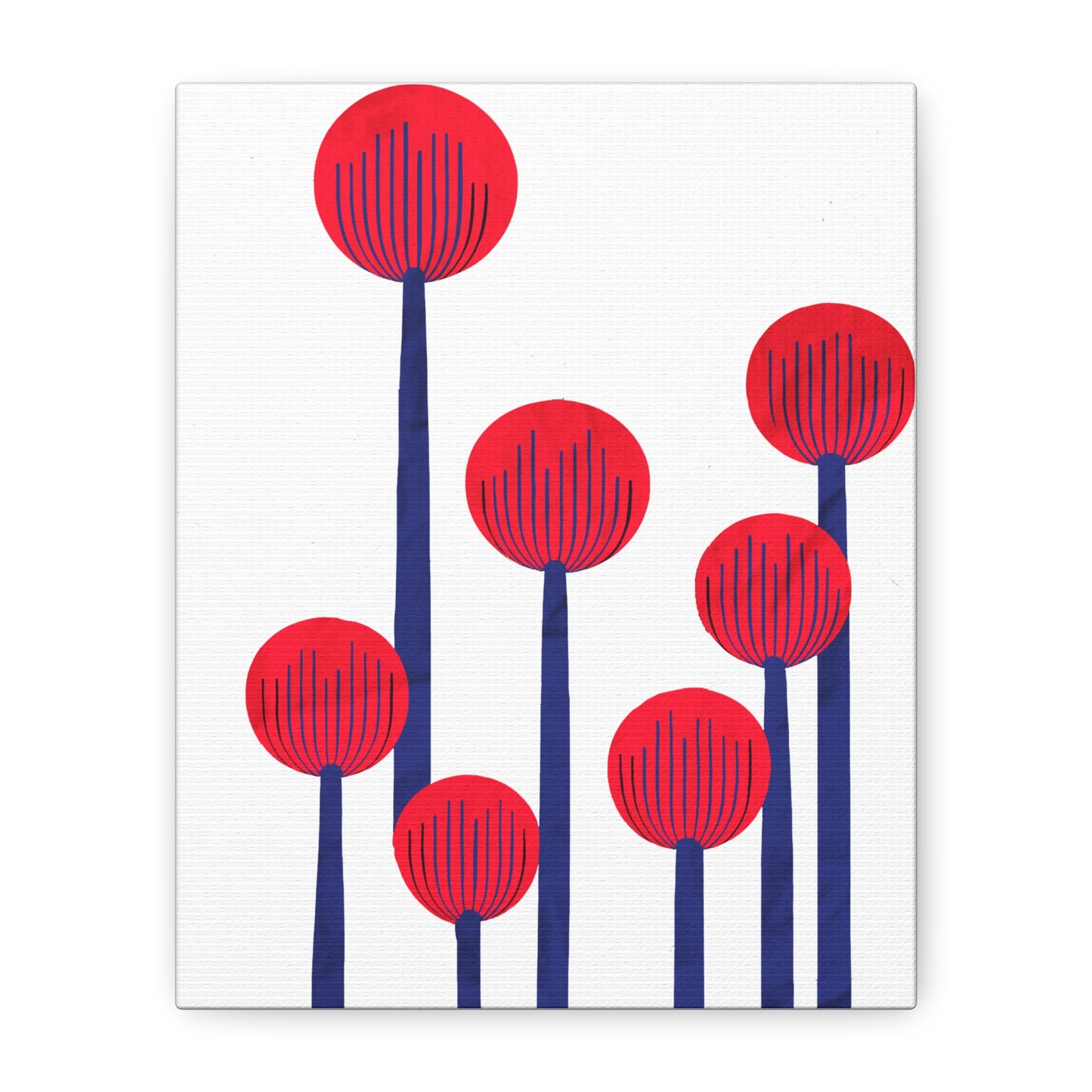 Midwest Modern Summer Dandelion Art Print - Matte Canvas, Stretched, 1.25"