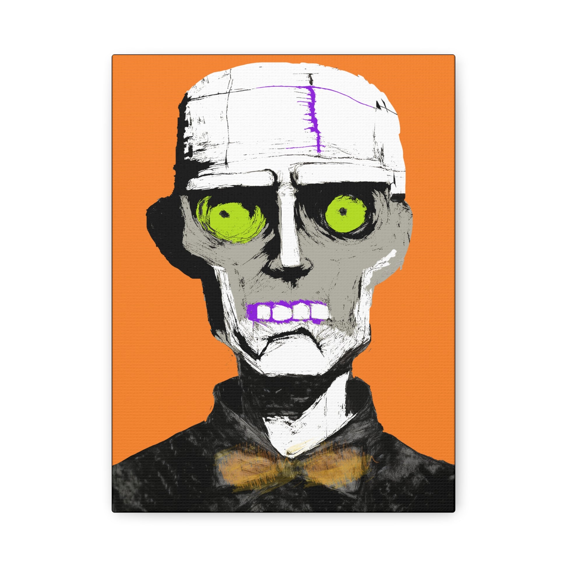 Zombie Monster Man Halloween Art Print - Matte Canvas, Stretched, 1.25"