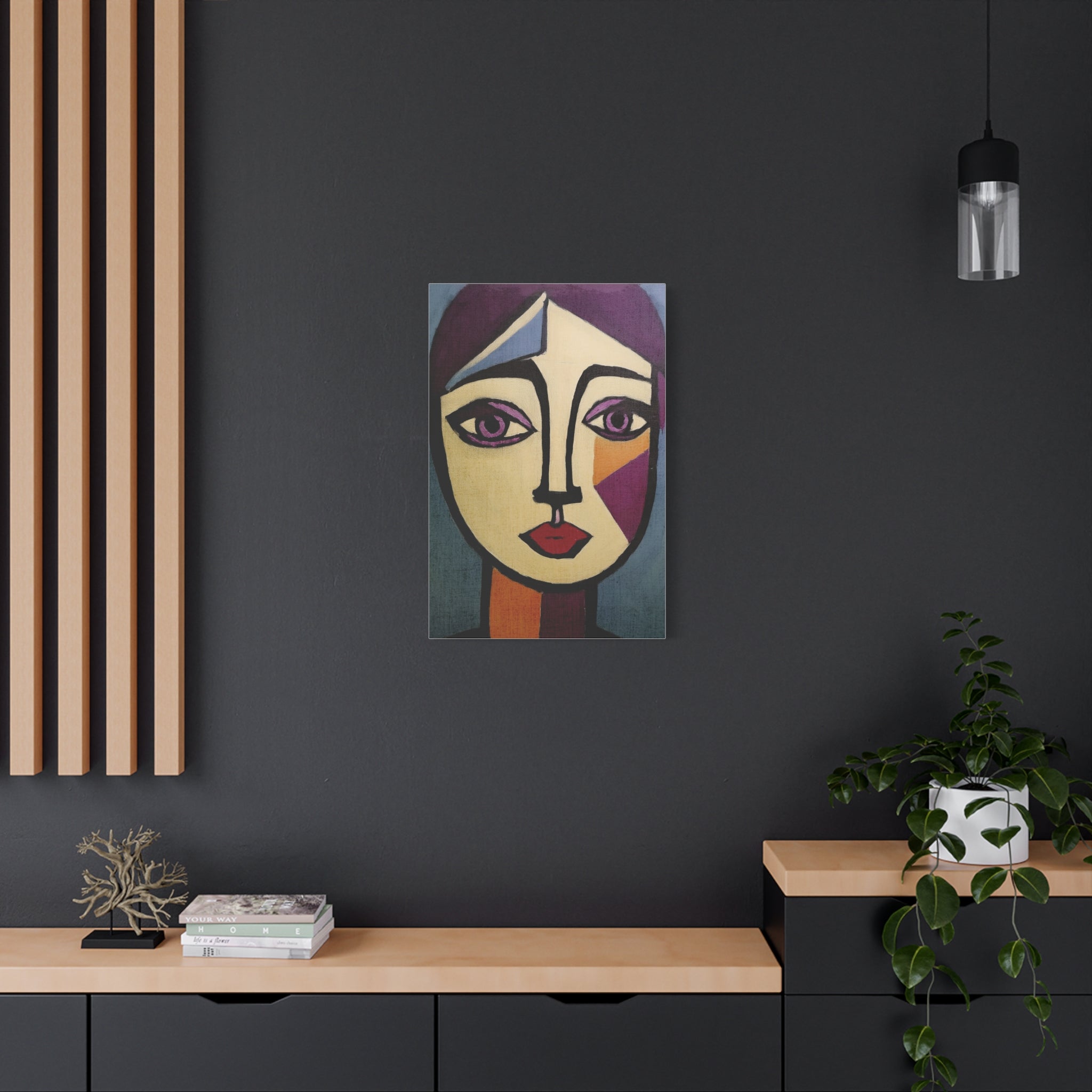 Abstract Moody Woman Portrait Art Print - Matte Canvas, Stretched, 1.25"