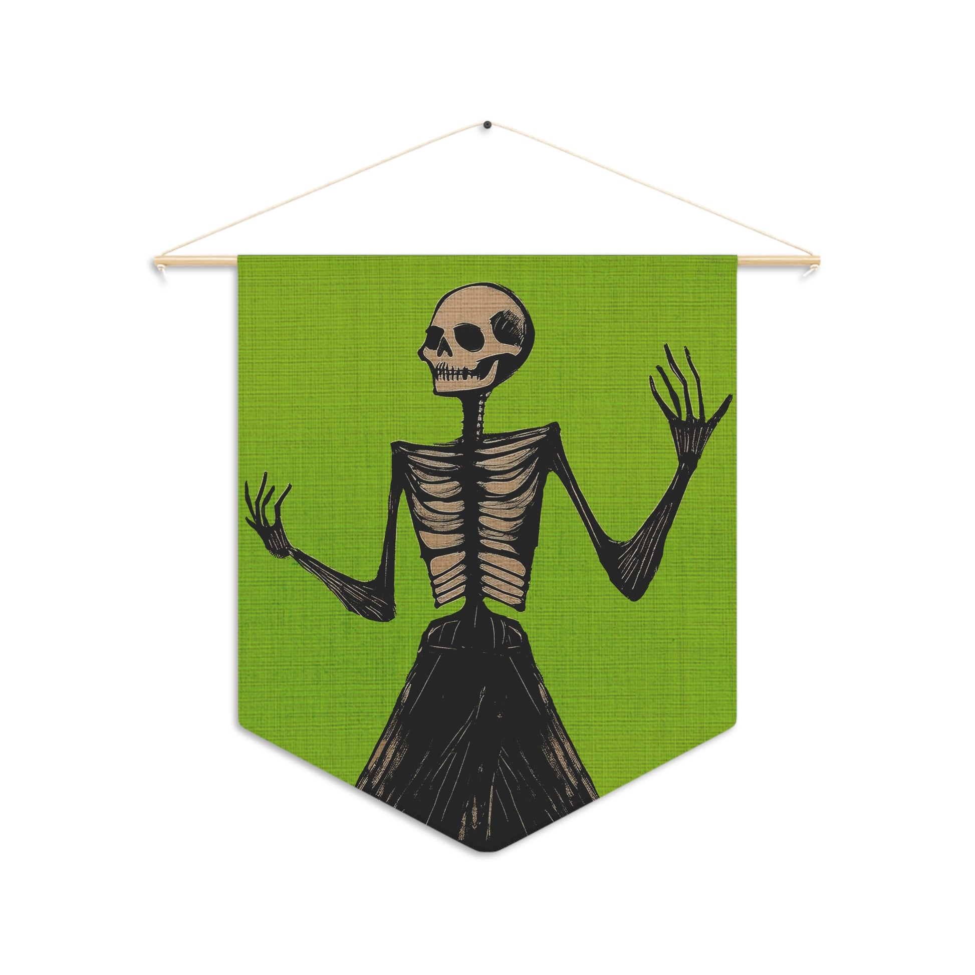Midwest Mod Spooky Skeleton Pennant Banner - Halloween Decor, Wall Hanging, Boo Decoration, Party Accessory, Gift Idea