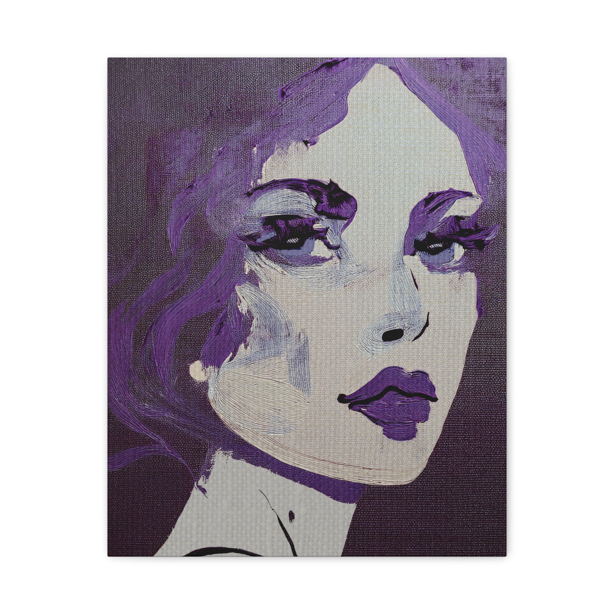 Abstract Woman Portrait Date Night Art Print - Matte Canvas, Stretched, 1.25"